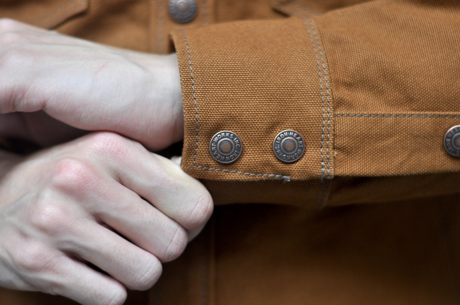 Iron Heart 17oz Duck Canvas CPO Jacketed Shirt (Brown)