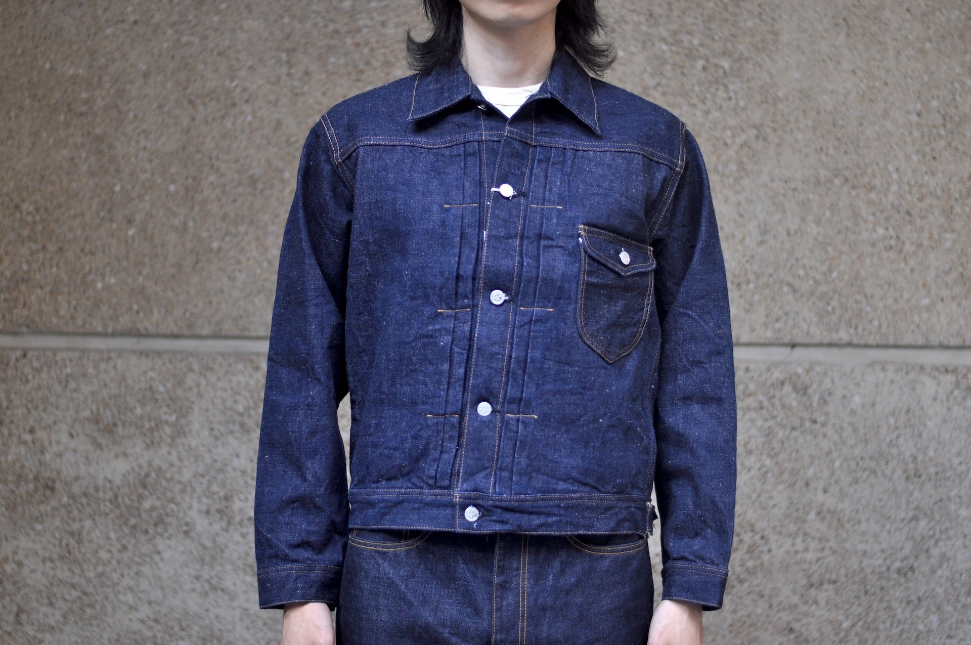 Samurai 18oz “Indigo Sakura Plus” Denim Rider Jacket