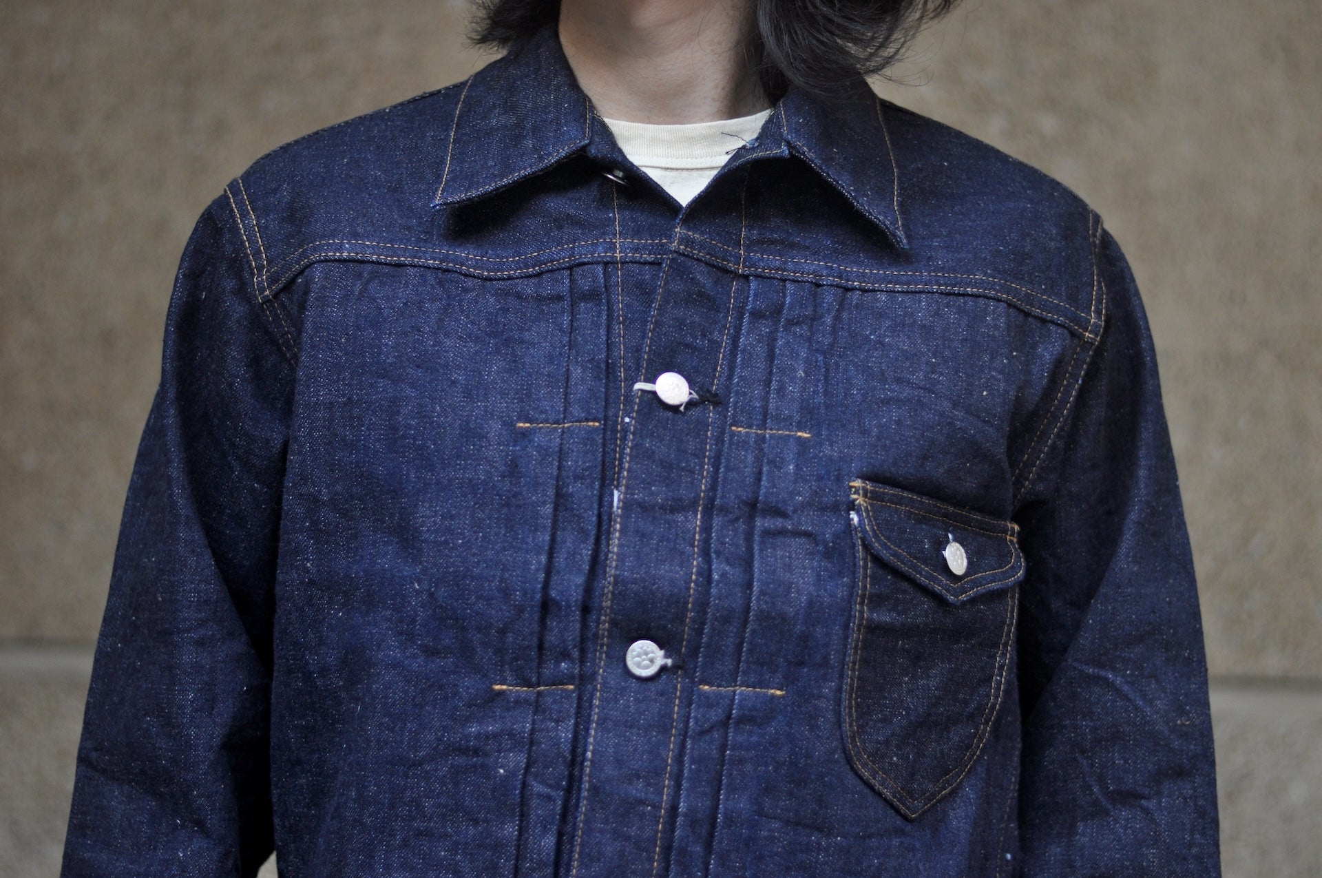 Samurai 18oz “Indigo Sakura Plus” Denim Rider Jacket