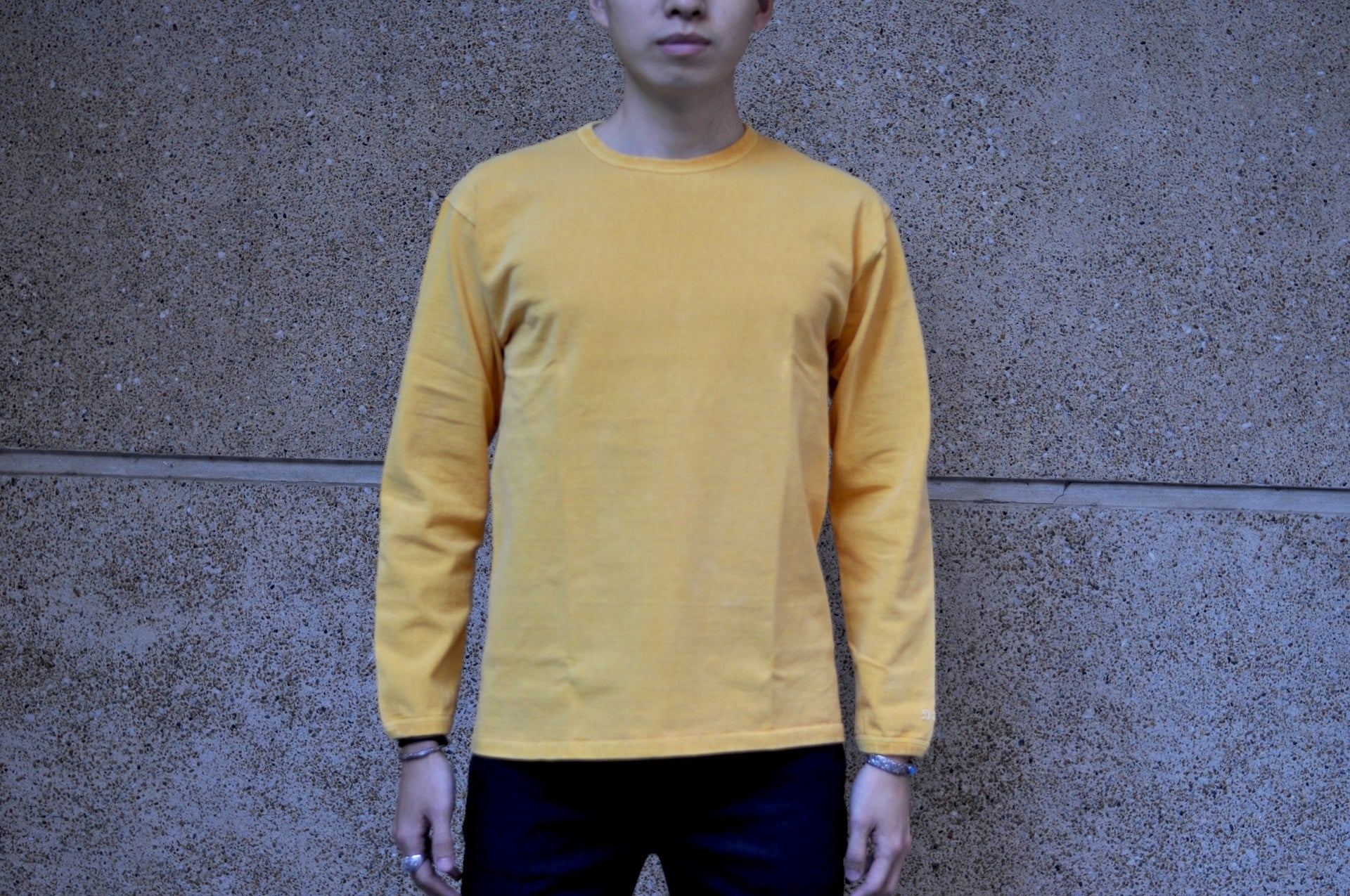 Dubble Works 9oz "Ultra-Heavy Pigment Dyed" Loopwheeled L/S Tee (Gold)