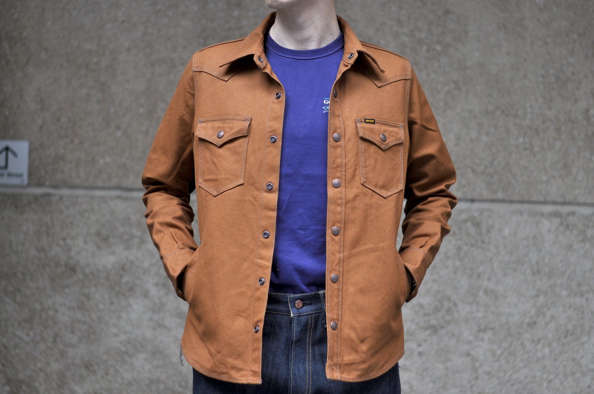 Iron Heart 17oz Duck Canvas CPO Jacketed Shirt (Brown)