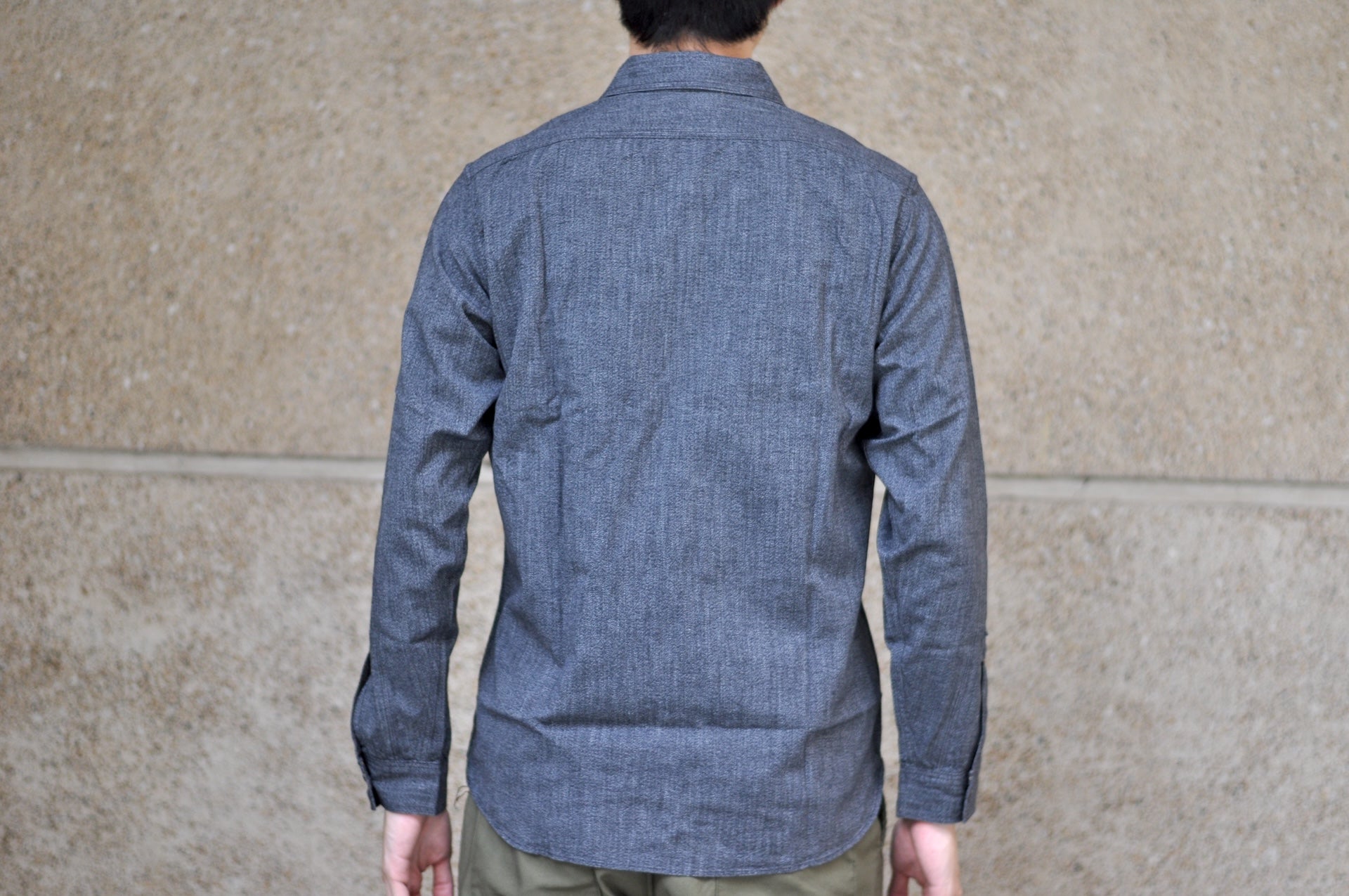 Freewheelers 8oz "Neal" Selvage Chambray Shirt ‘25 Version (Black Pepper)