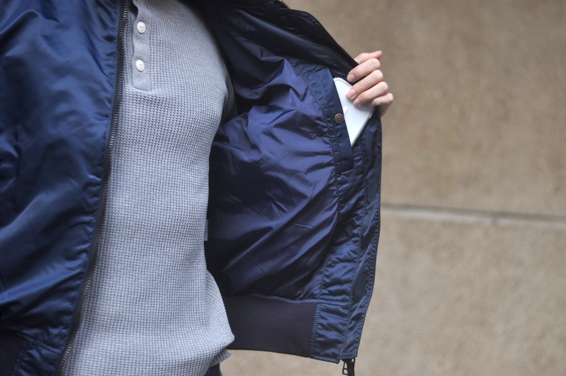 Iron Heart “All-Season” L-2B Nylon Jacket (Navy)