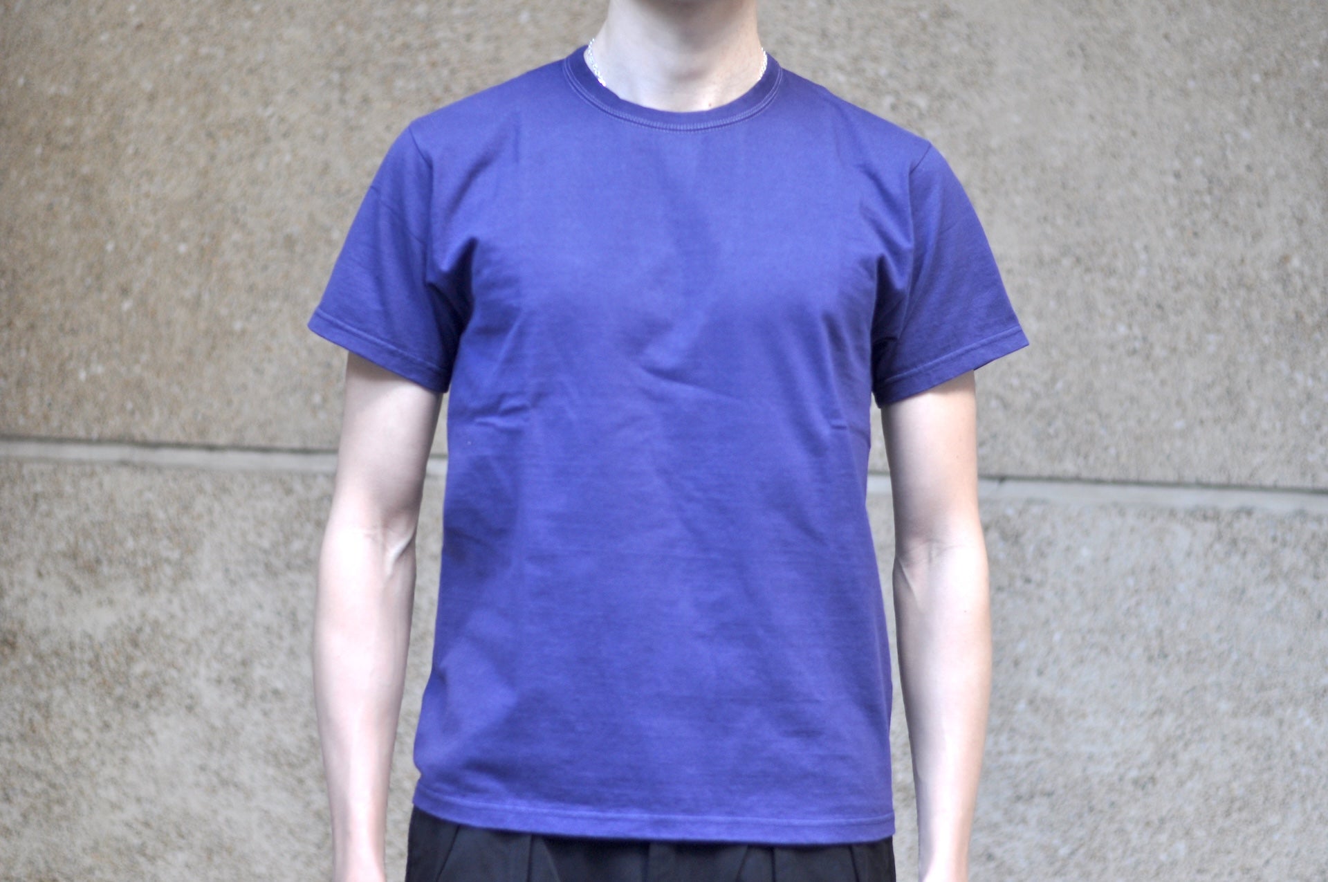 The Flat Head '26SS Version 9oz Loopwheeled Plain Tee (Eggplant Navy)