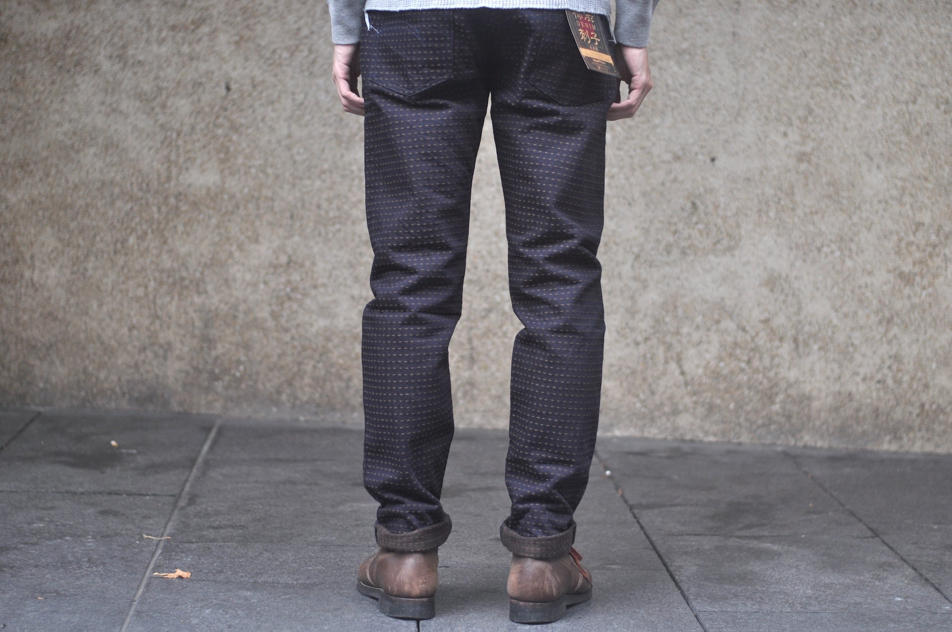 Studio D'Artisan 15oz “Denim Sashiko” Trousers (Indigo X Kakishibu)