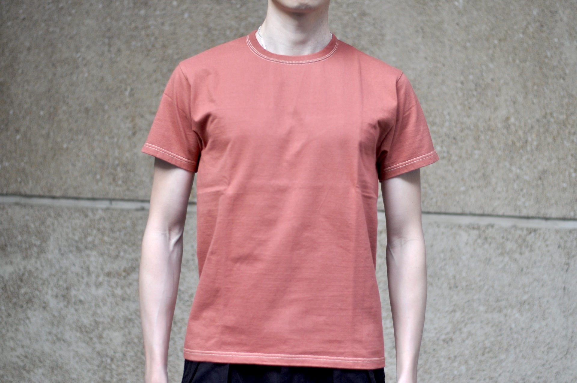 The Flat Head '26SS Version 9oz Loopwheeled Plain Tee (Brick Red)