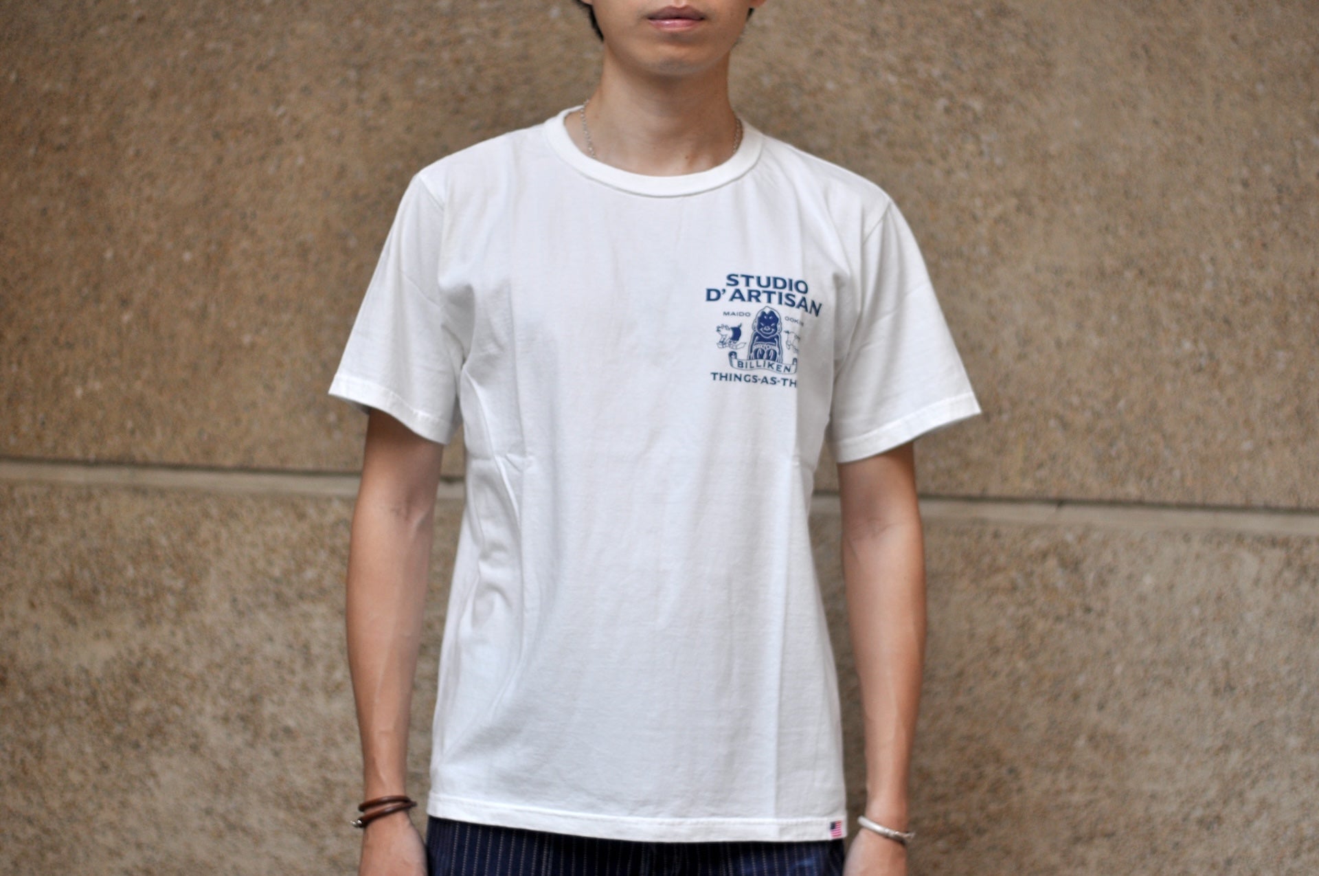 Studio D'Artisan 7oz "Billi-Ken" Loopwheeled Tee (White)