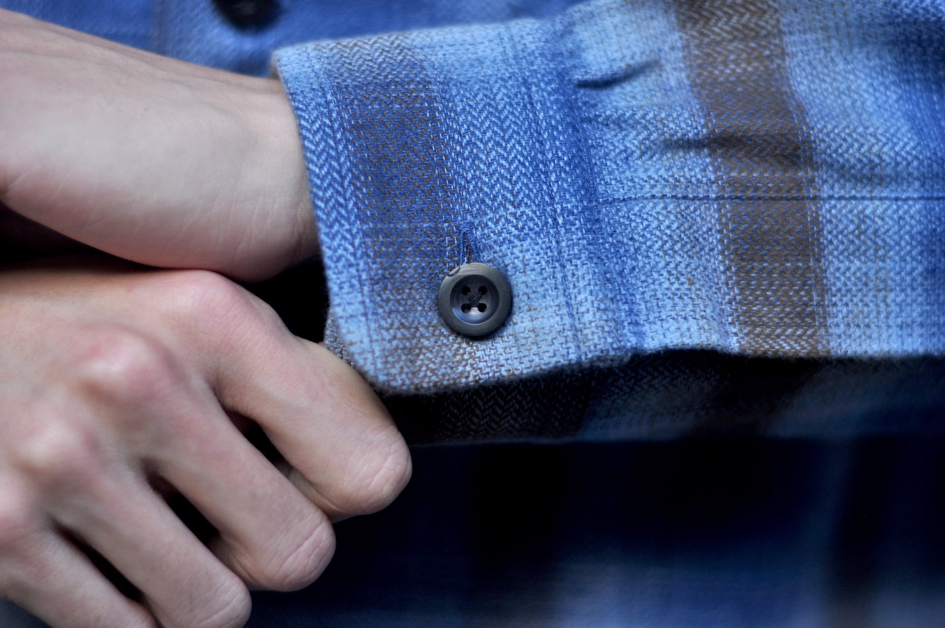 Sugar & Co. Medium-Weight Cotton Flannel L/S Open Collar Shirt (Dusty Blue)