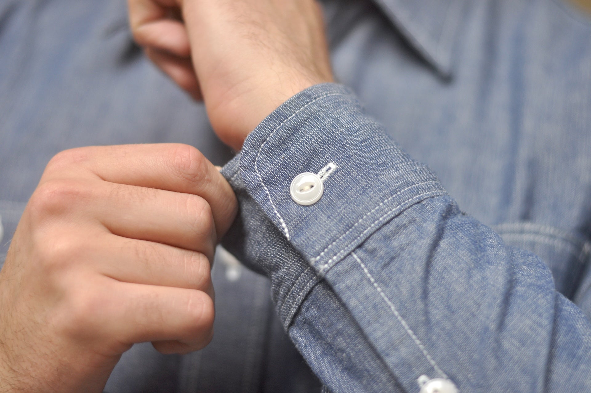 Iron Heart 10oz Indigo Dyed Selvedge Slubby Chambray Workshirt