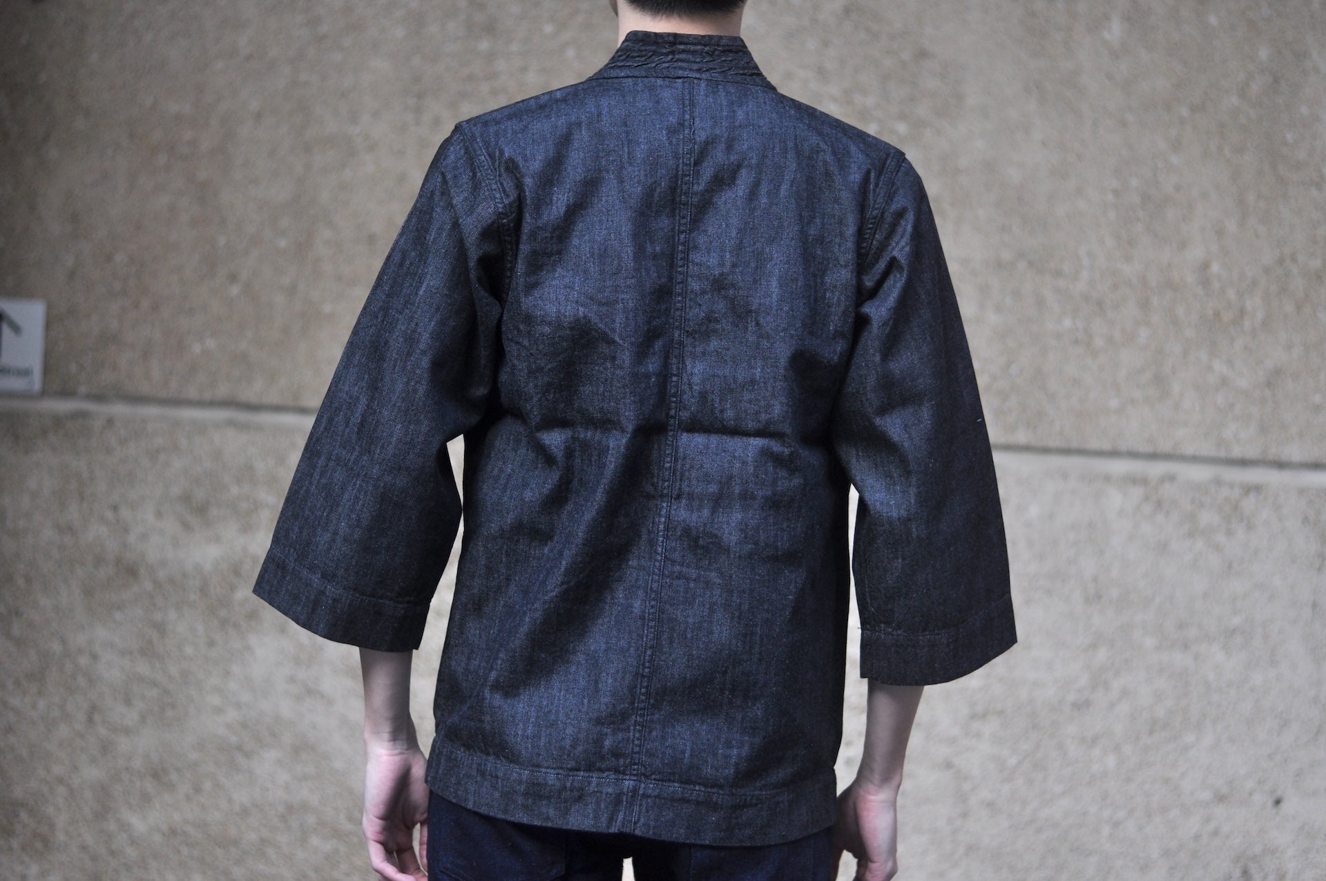 Pure Blue Japan 8oz Weapon Denim Haori Jacket (Ink Black)