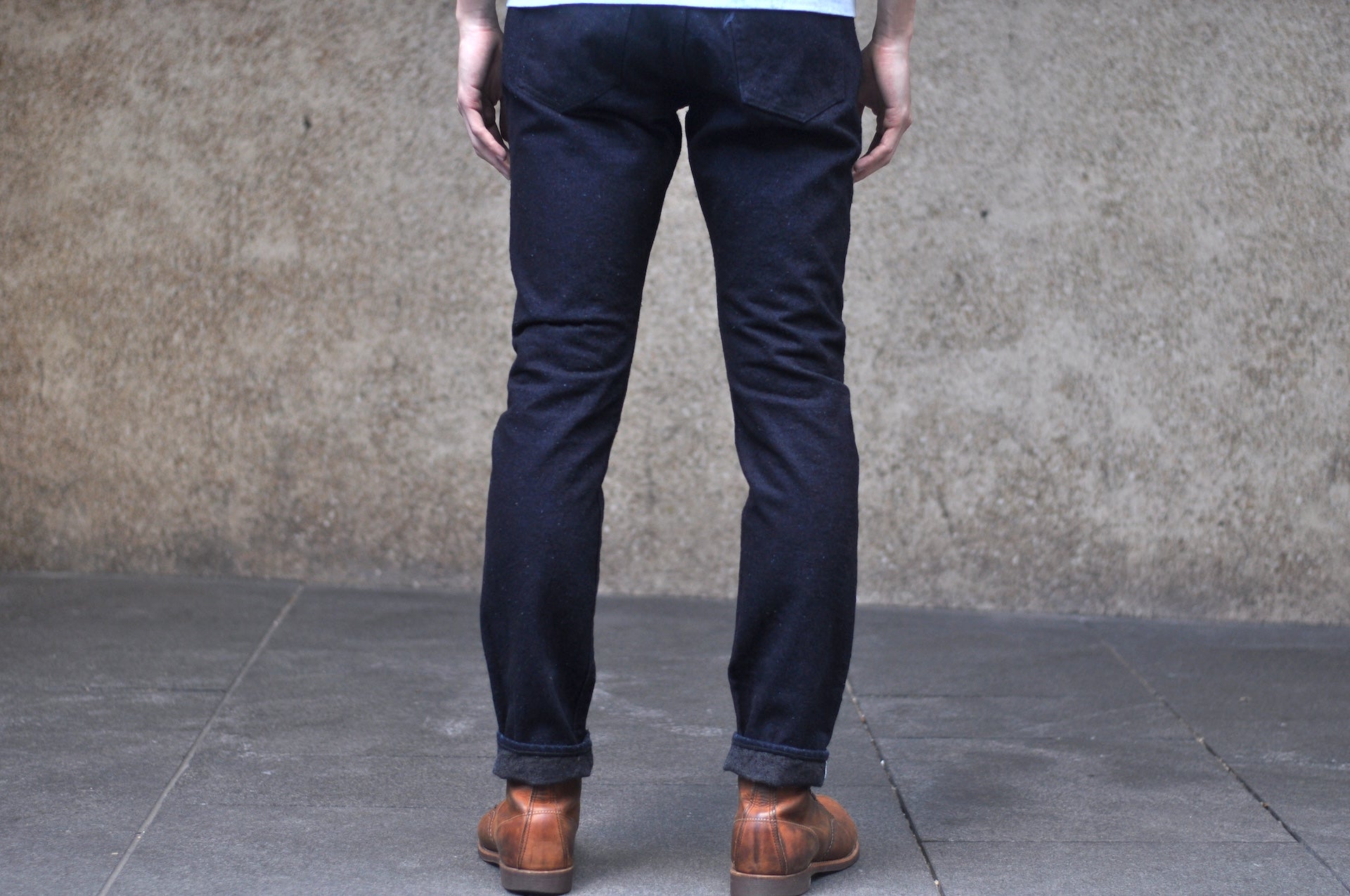 Pure Blue Japan 16oz DNP-019-IDSM “Indigo-Sumi” Double Nep Denim (Relaxed Tapered fit)