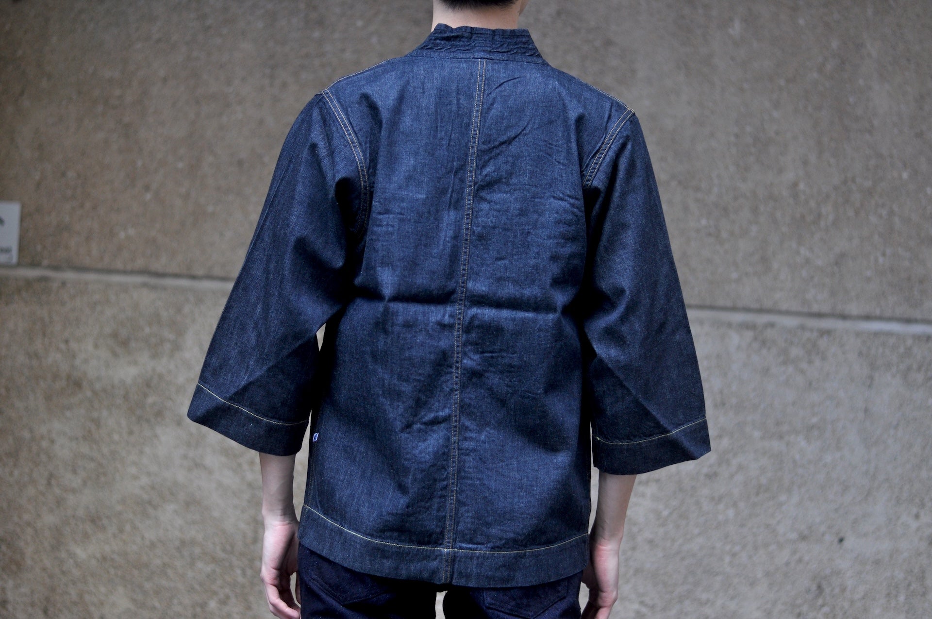 Pure Blue Japan 8oz Weapon Denim Haori Jacket (Grand Indigo)