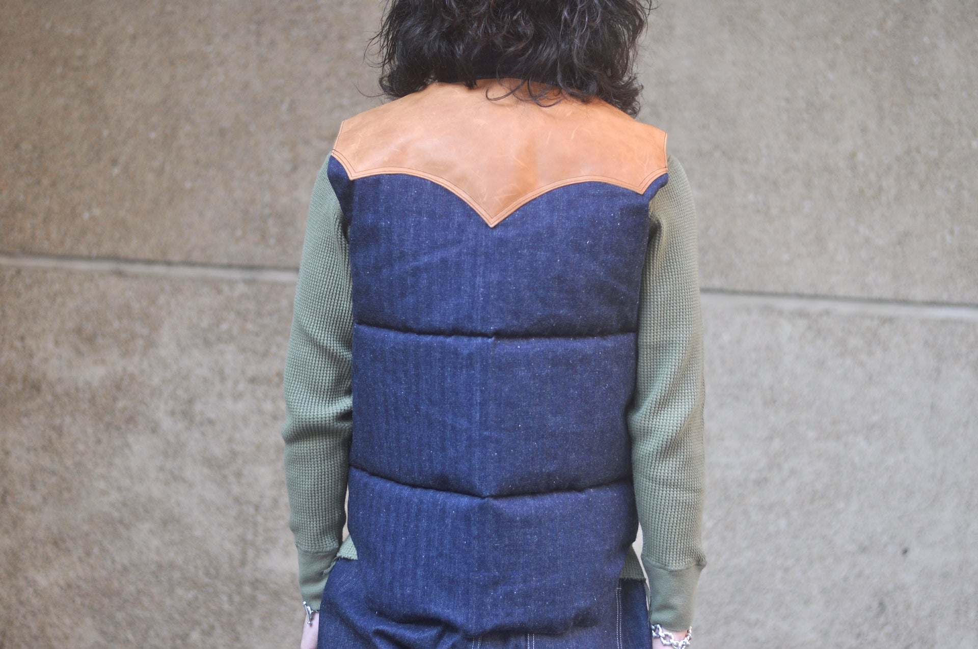 Warehouse Co. X Rocky Mountain Indigo Dyed HBT Denim Down Vest