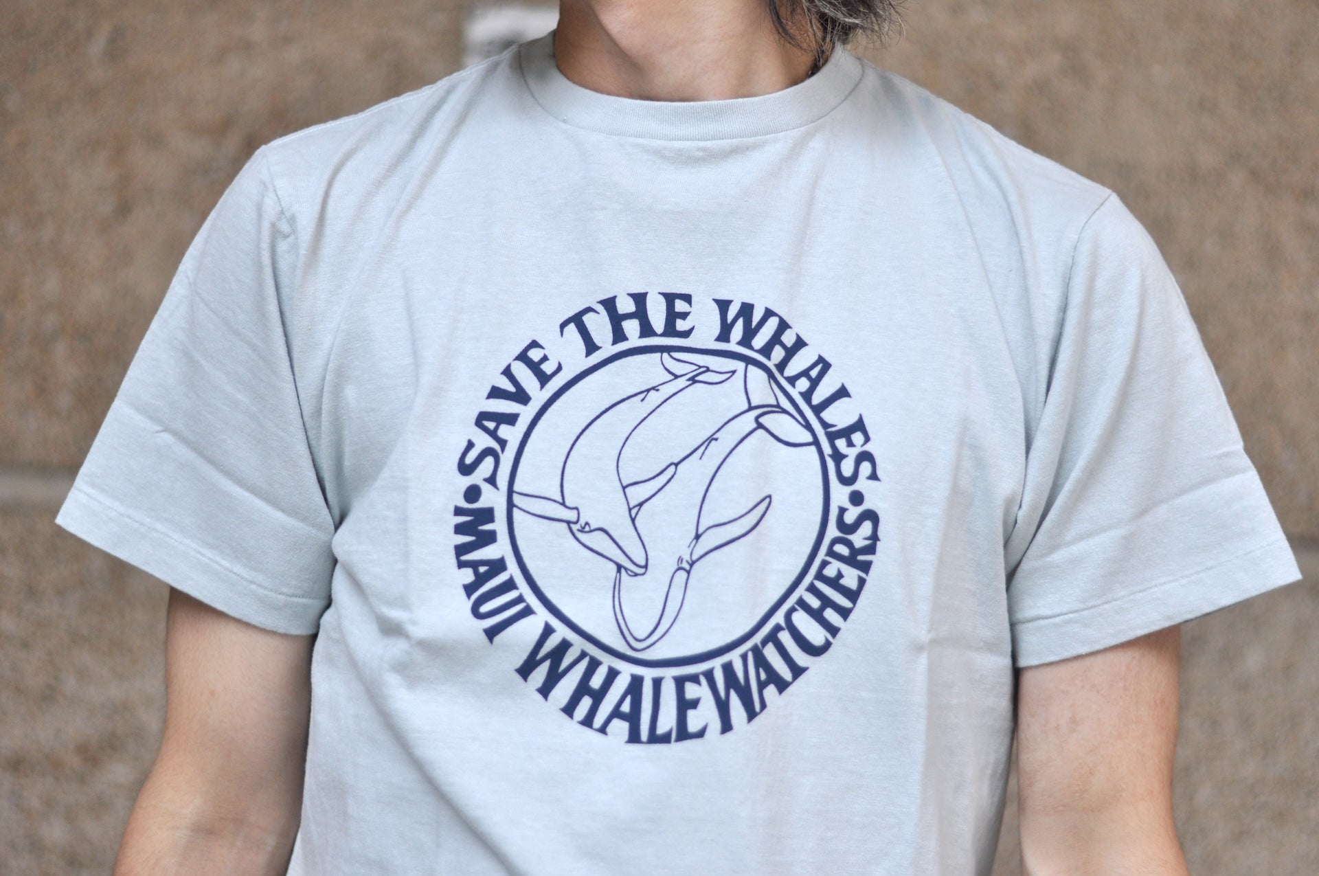 Dubble Works 5.5oz "Save The Whale" Loopwheeled Tee (Sax Blue)