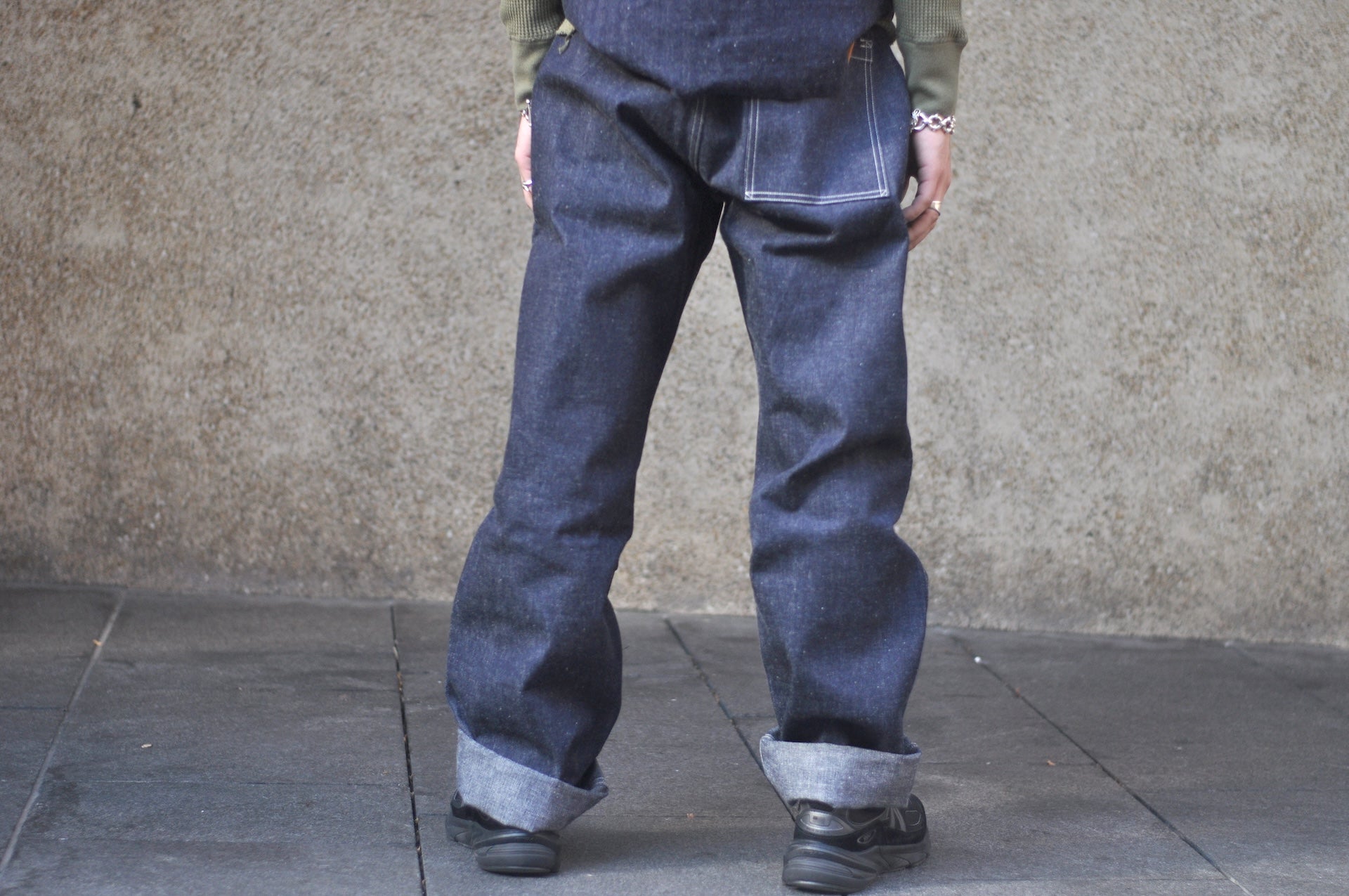 Warehouse Co. 12oz WPA Indigo Dyed Denim Double Knee Trousers (Loose Straight fit)