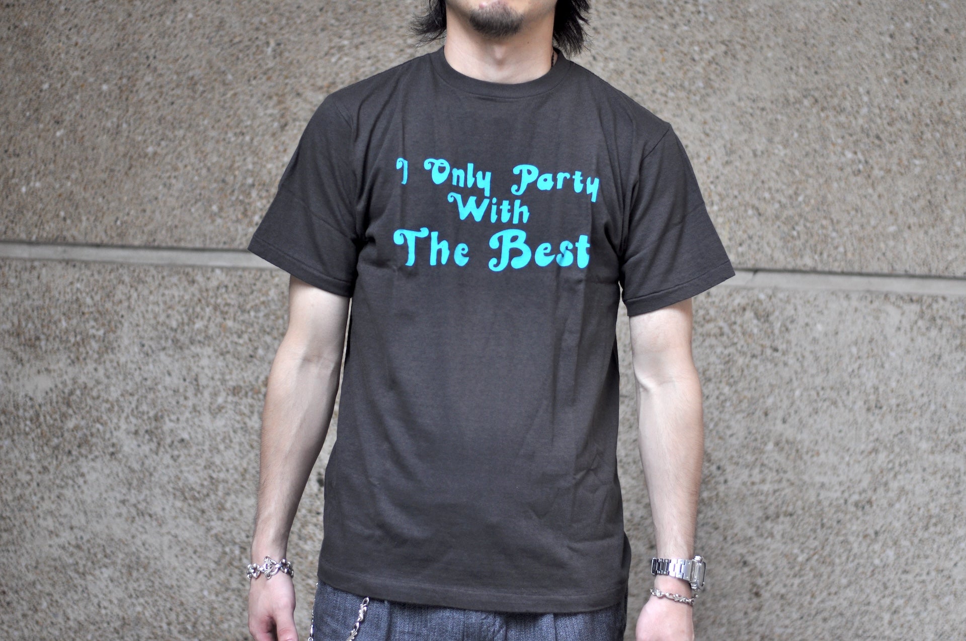 Dubble Works 5.5oz "Only Party" Loopwheeled Tee (Sumi Black)