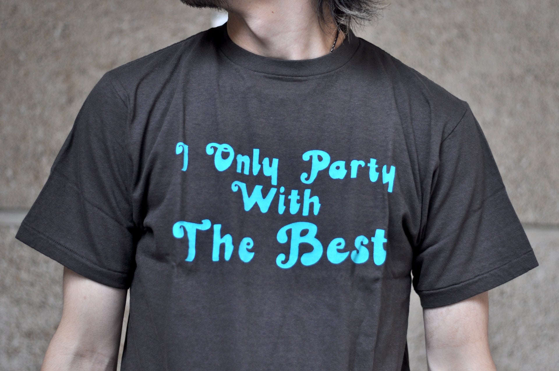 Dubble Works 5.5oz "Only Party" Loopwheeled Tee (Sumi Black)