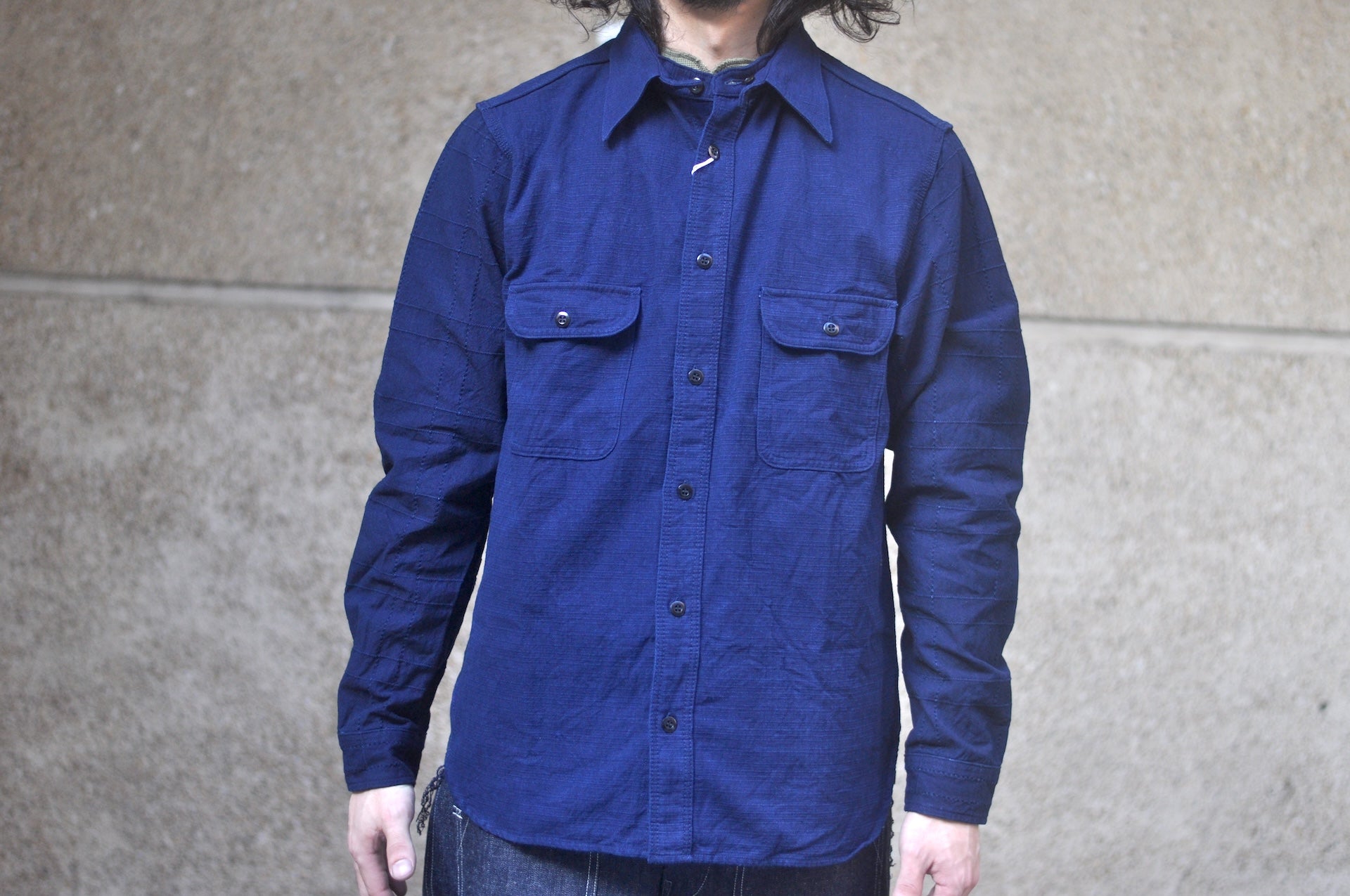Samurai Heavyweight Natural Indigo Dyed “Two-Ways” Workshirt (Overseas Edition)