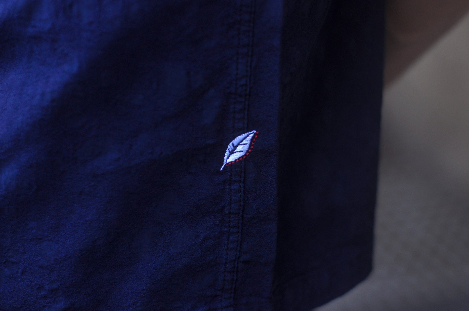 Pure Blue Japan Indigo "Paisley" S/S Open Collar Shirt
