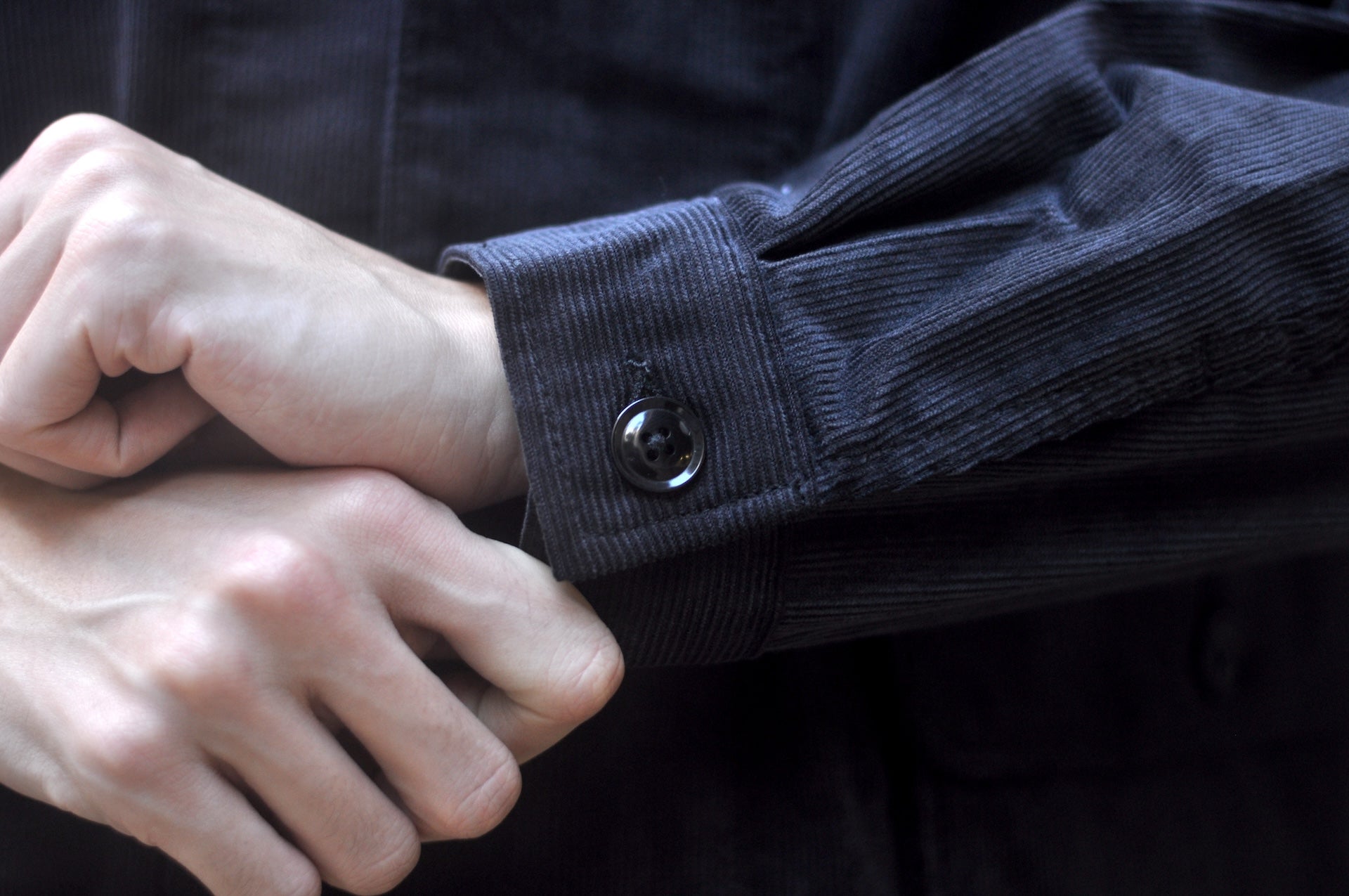 MOMOTARO JEANS 13-Wales Corduroy Work Jacket (Black)