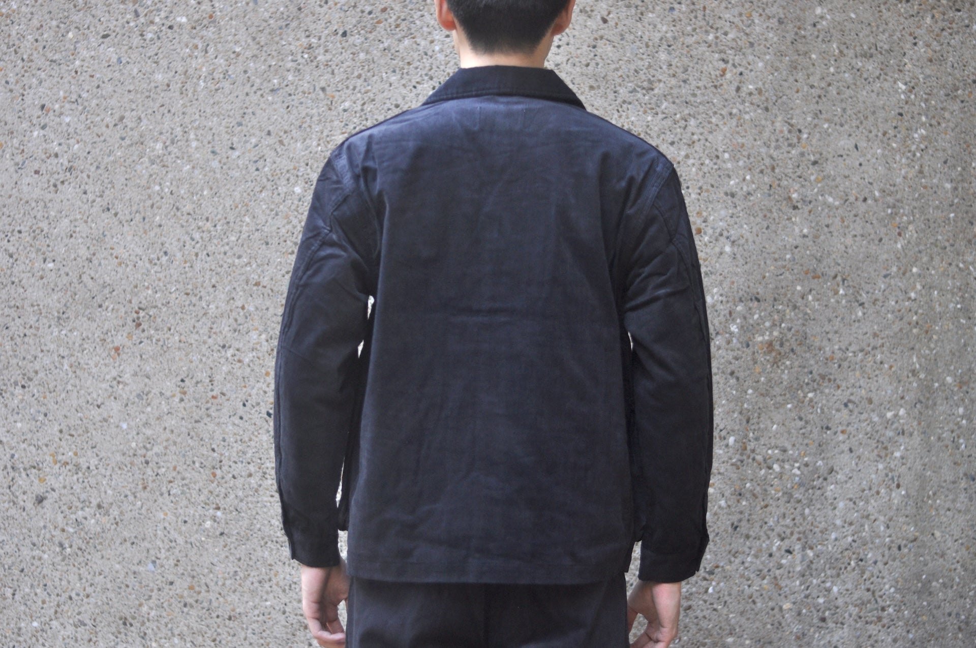 MOMOTARO JEANS 13-Wales Corduroy Work Jacket (Black)