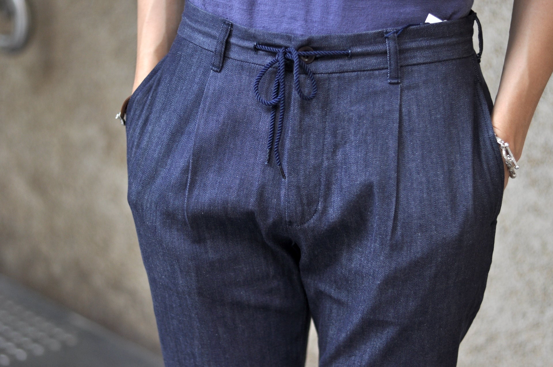 Japan Blue 10oz "Shin" Denim Easy Pants (Grand Indigo)