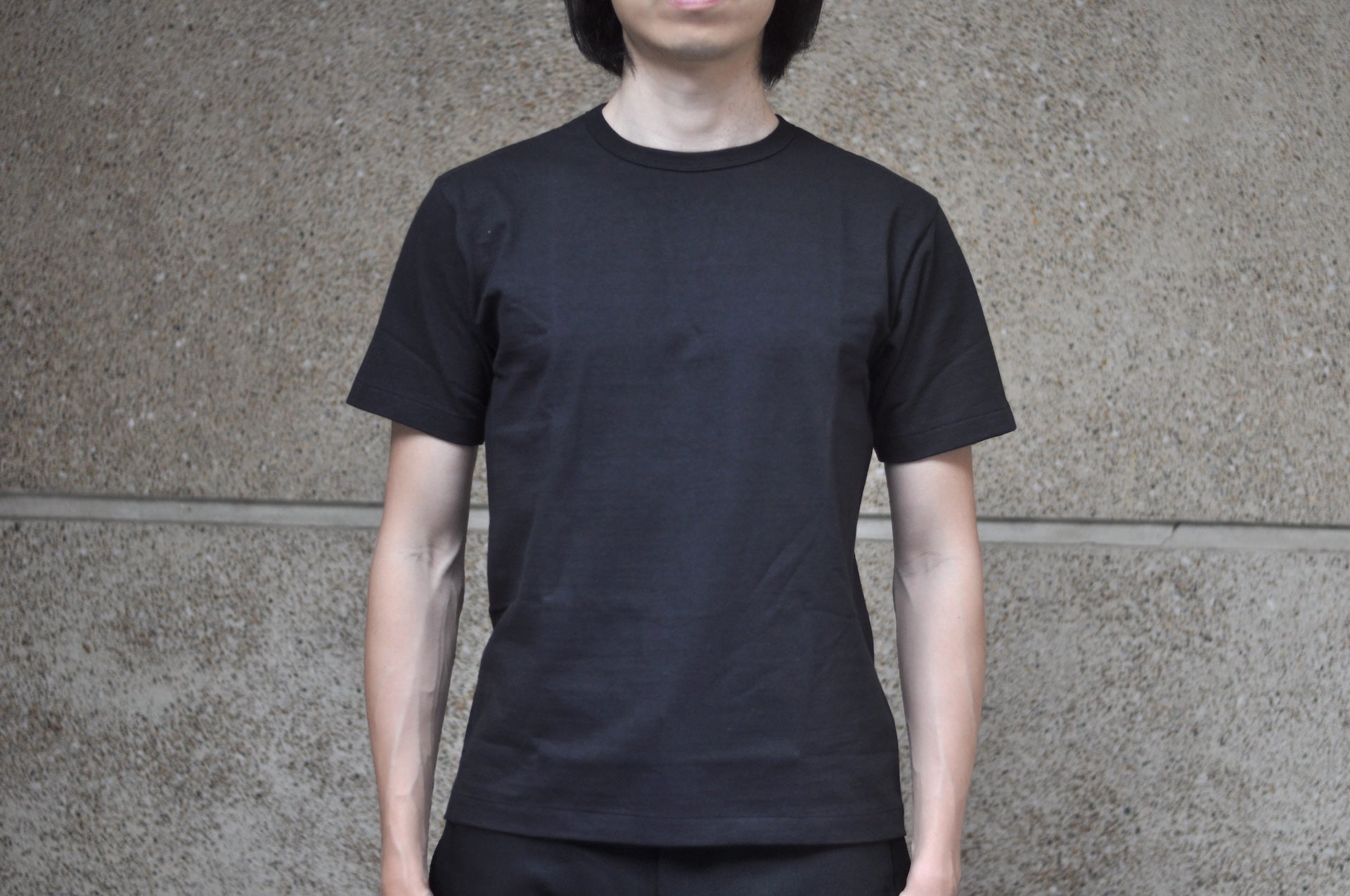 Denime X Warehouse Co. Lot.272 7oz “New Standard” Loopwheeled Plain Tee (Black)