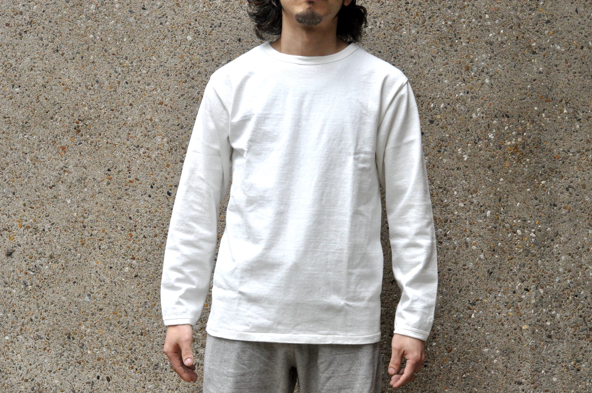 Dubble Works 9oz "Ultra-Heavy" Loopwheeled L/S Tee (White)