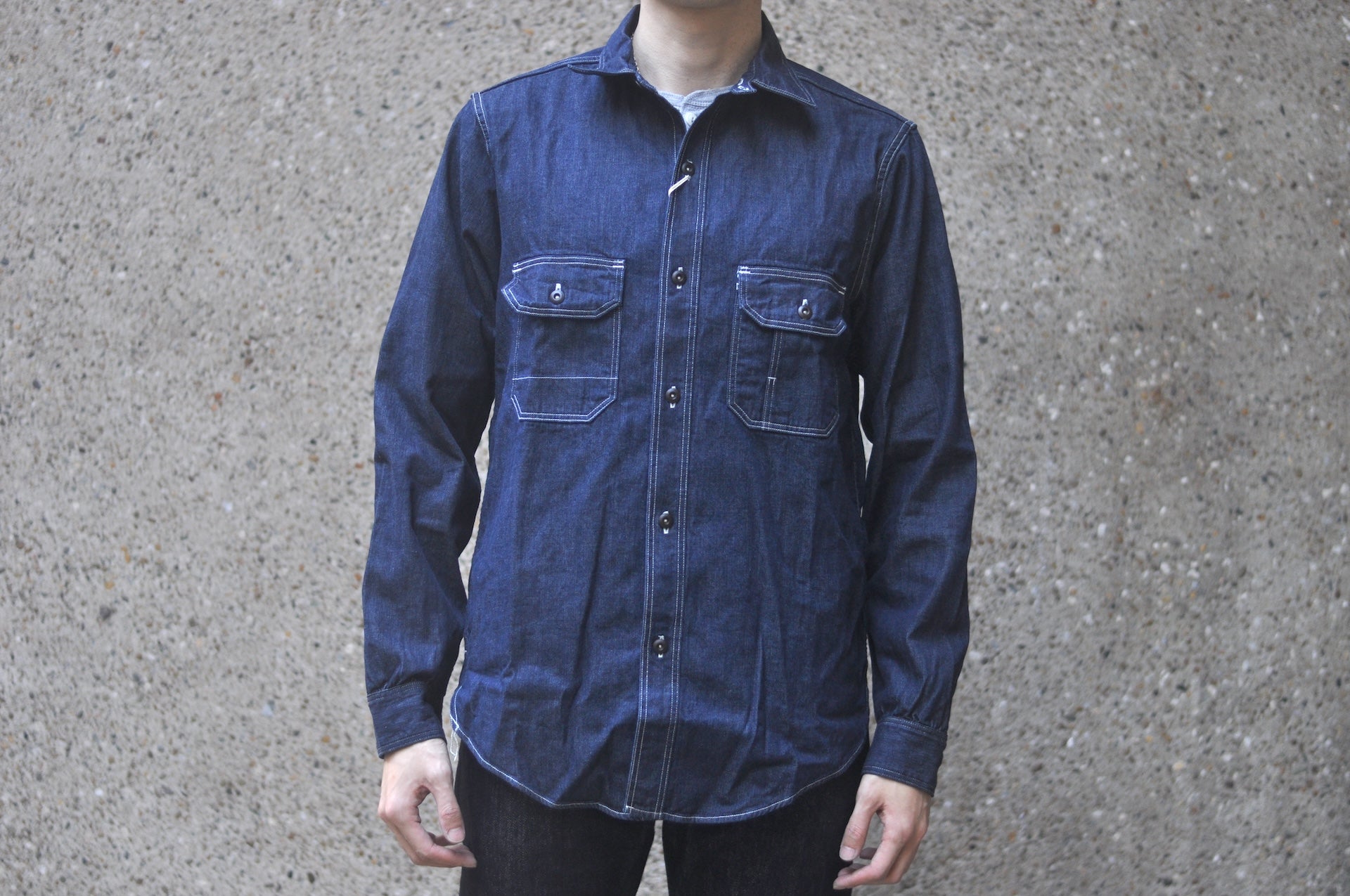 Freewheelers 8.5oz Indigo Denim “Birner” Mechanic Shirt