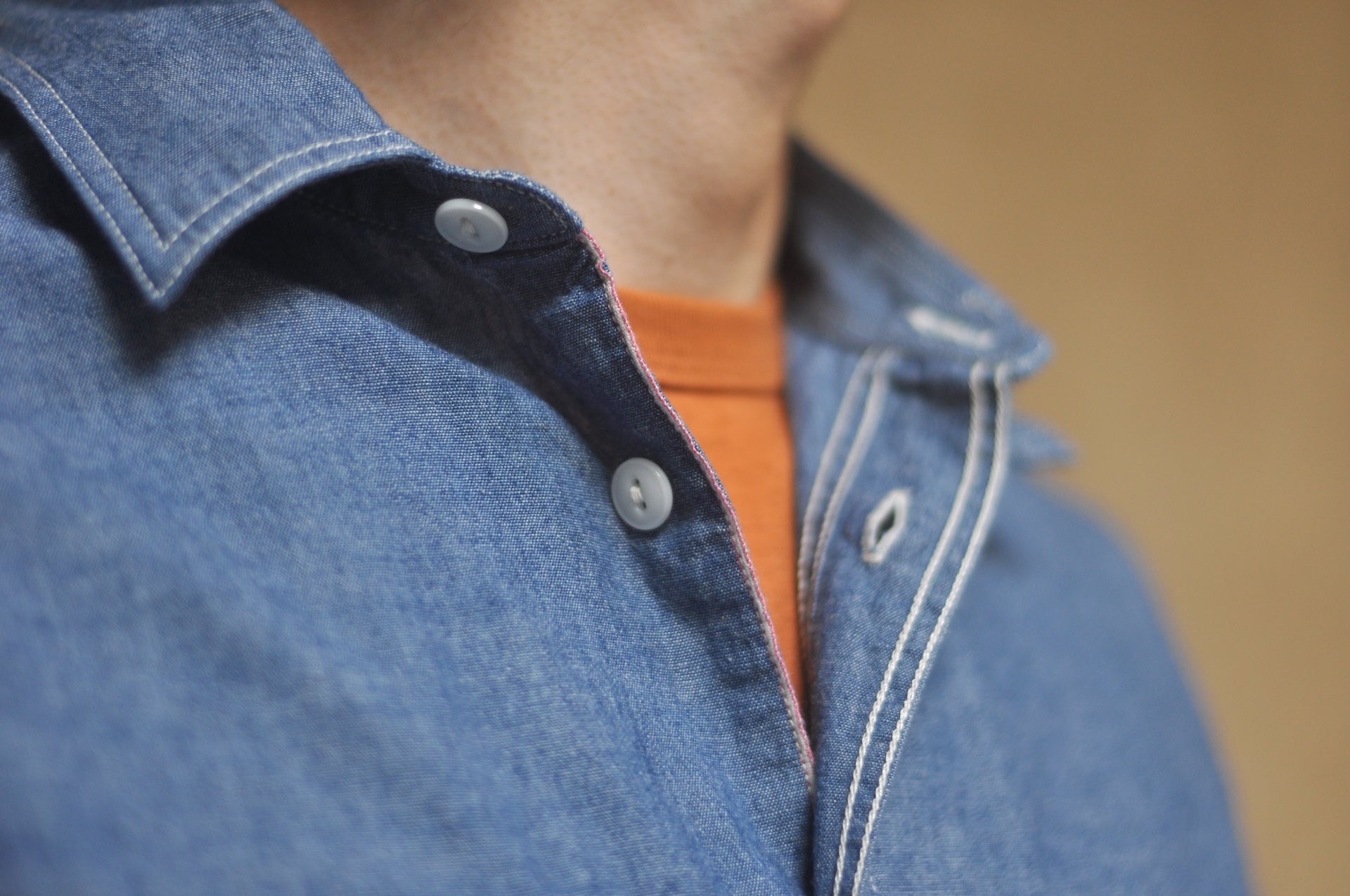 MOMOTARO JEANS 5oz Selvage Chambray “GTB” Workshirt (Indigo)