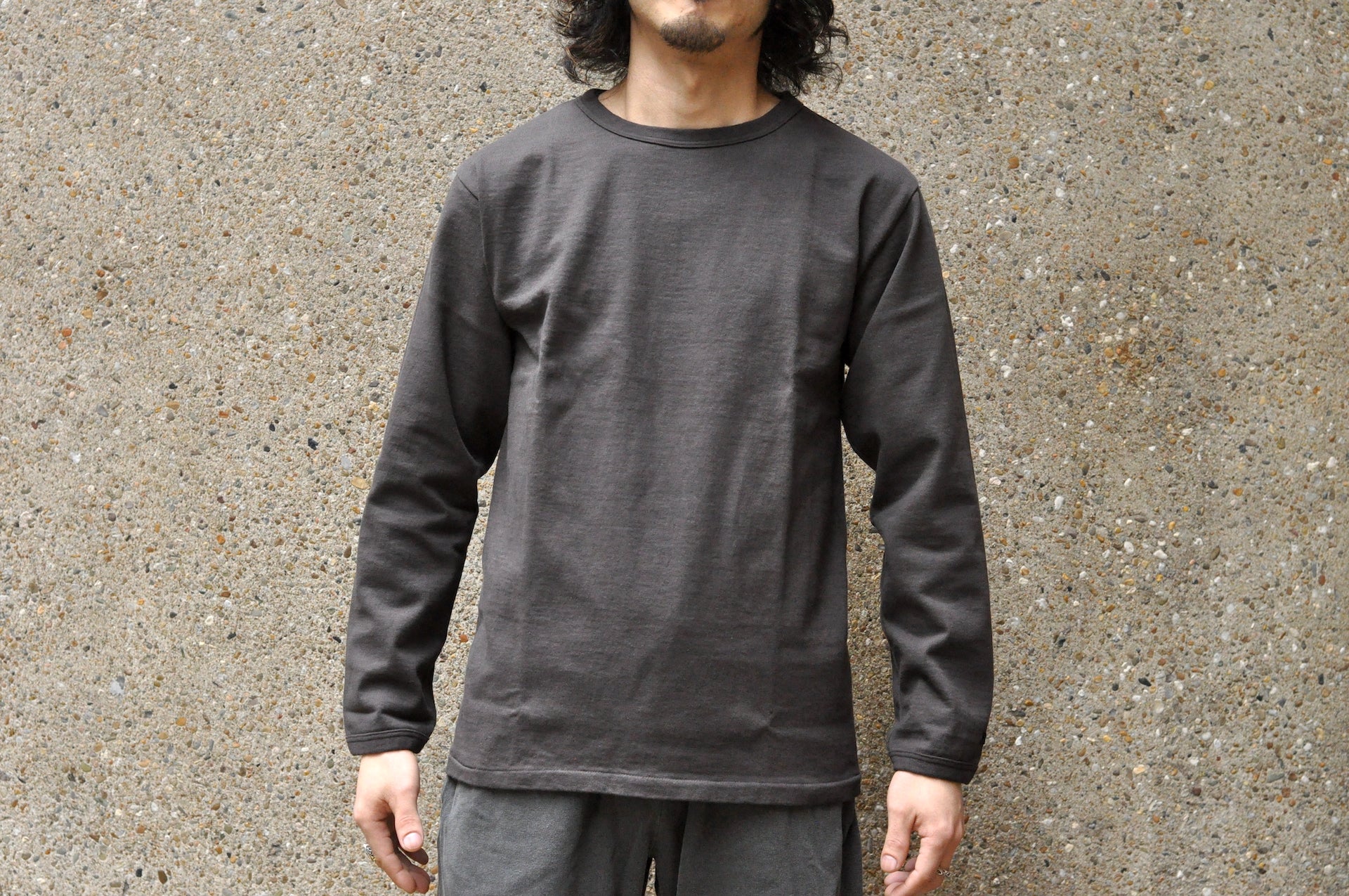 Dubble Works 9oz "Ultra-Heavy" Loopwheeled L/S Tee (Sumi Black)