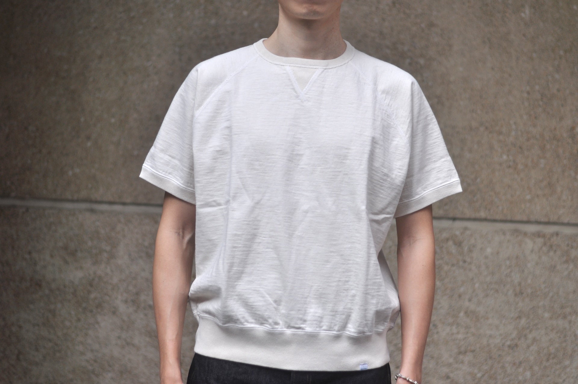 Omoto Denim 12oz “Neppy Textured” S/S Raglan Sweat Tee (Natural)