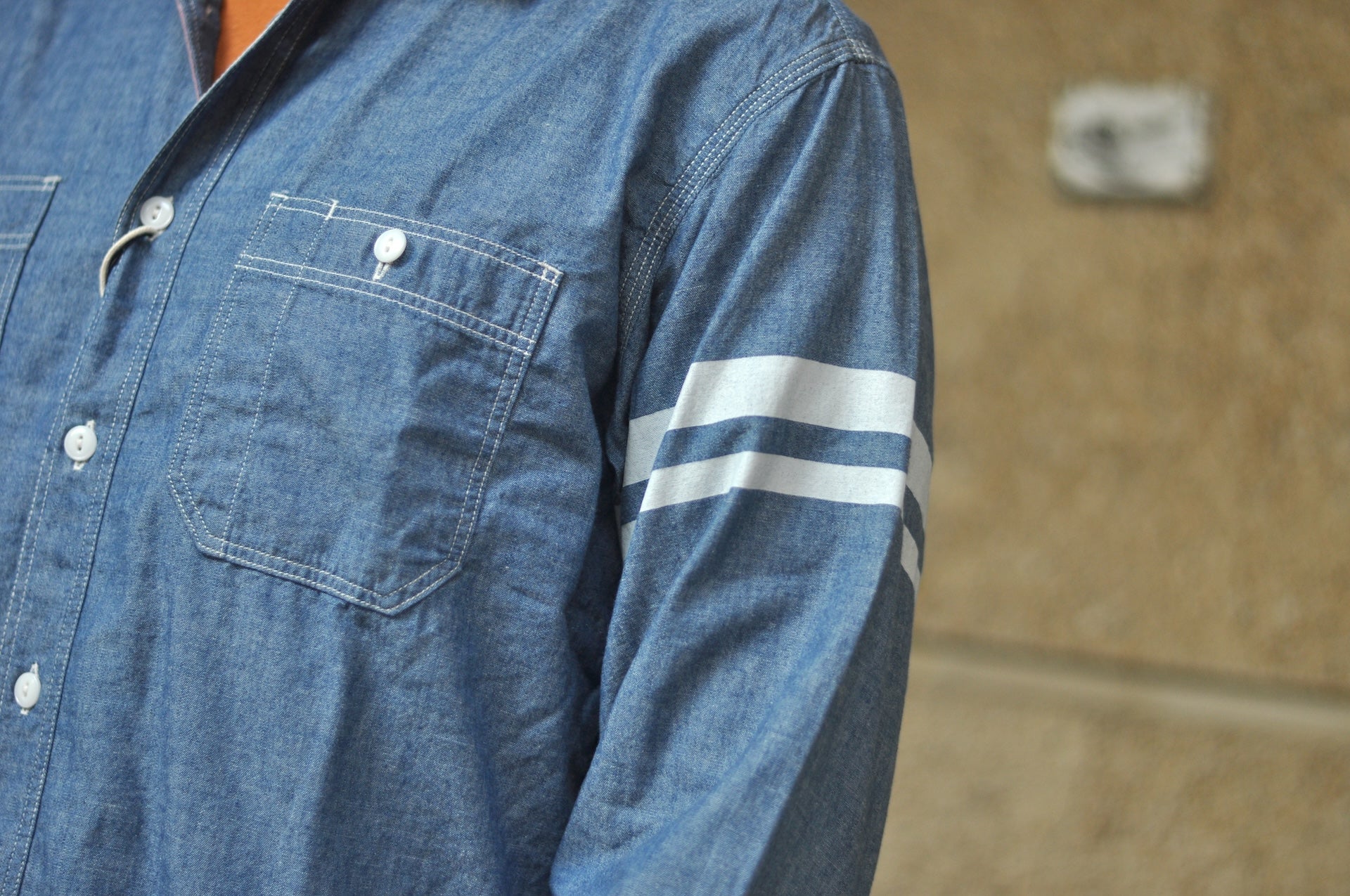 MOMOTARO JEANS 5oz Selvage Chambray “GTB” Workshirt (Indigo)