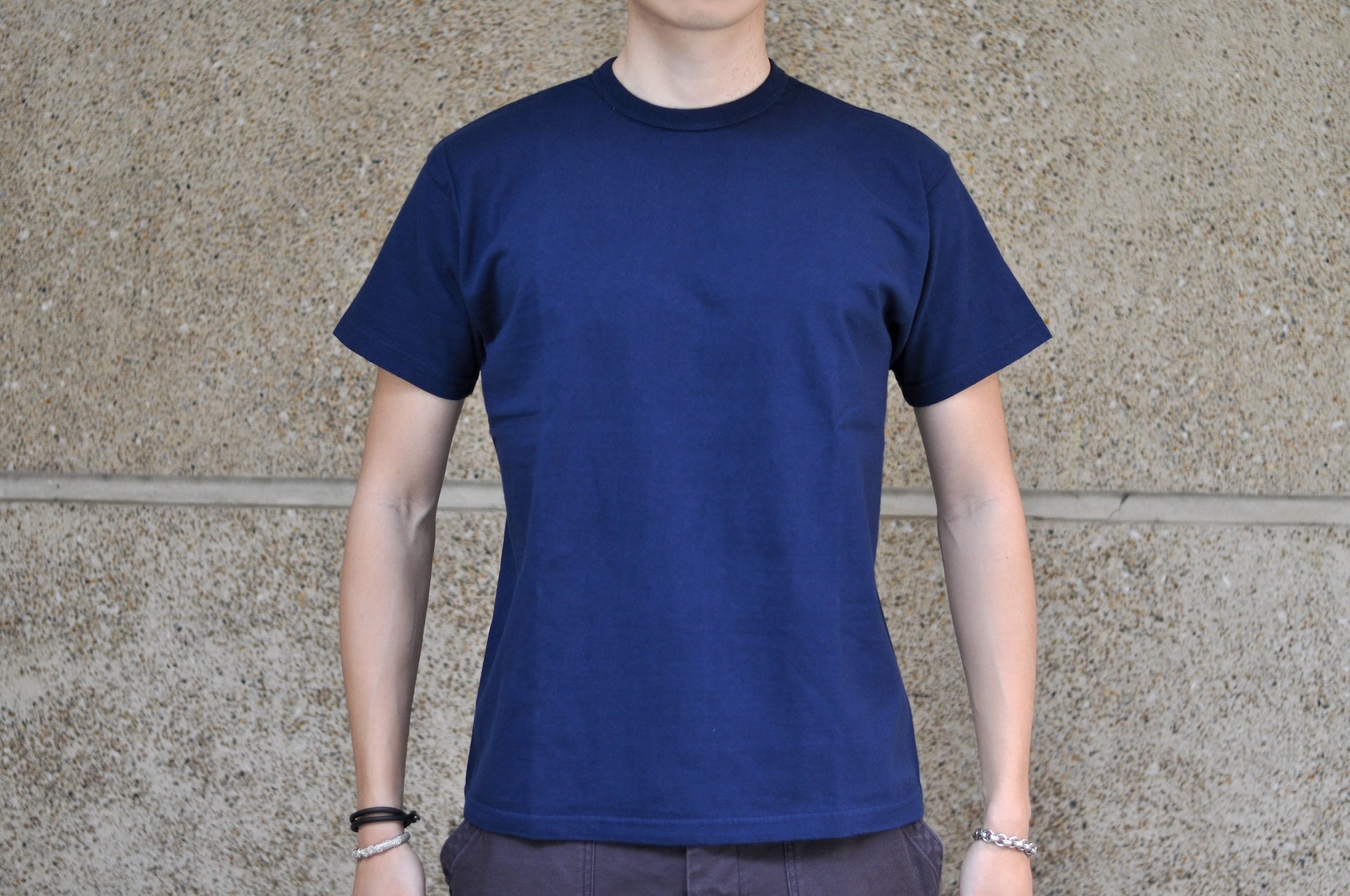 Samurai 8.5oz Loopwheeled  "Overseas-Edition" Plain Tee (Navy)