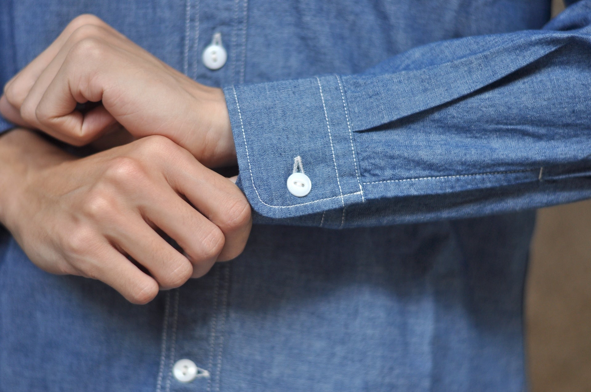 MOMOTARO JEANS 5oz Selvage Chambray “Signature” Workshirt (Indigo)