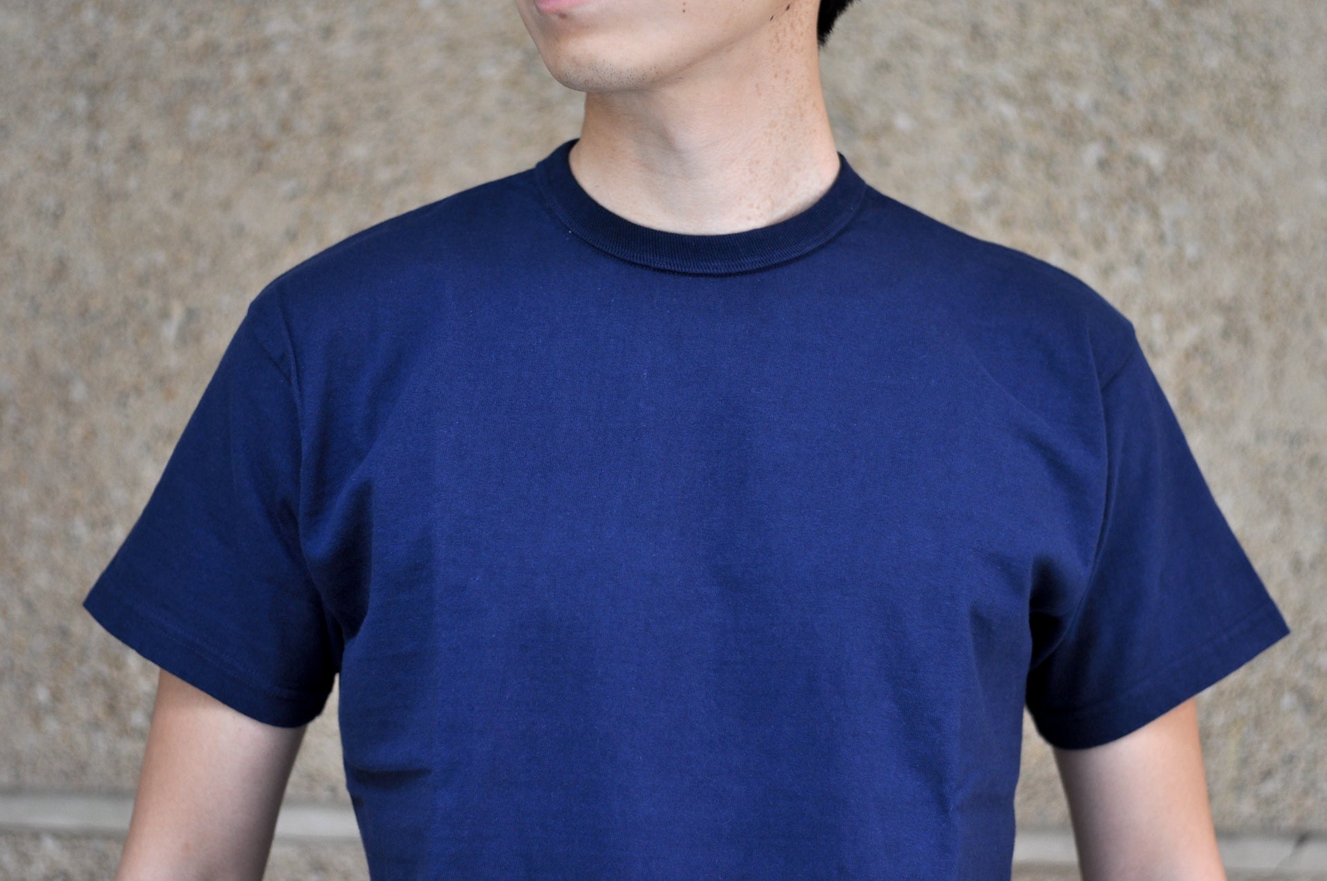 Samurai 8.5oz Loopwheeled  "Overseas-Edition" Plain Tee (Navy)