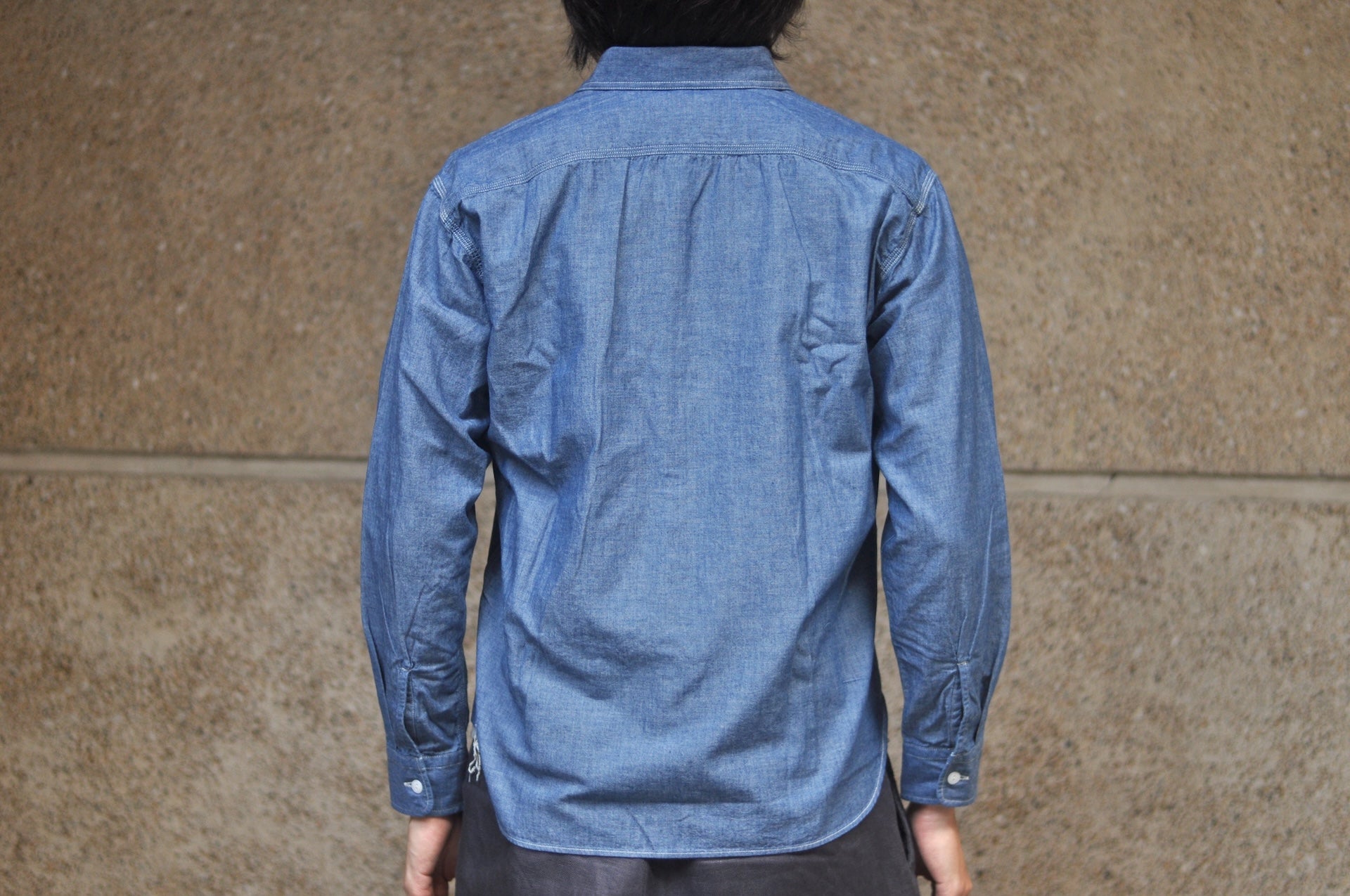 MOMOTARO JEANS 5oz Selvage Chambray “Signature” Workshirt (Indigo)