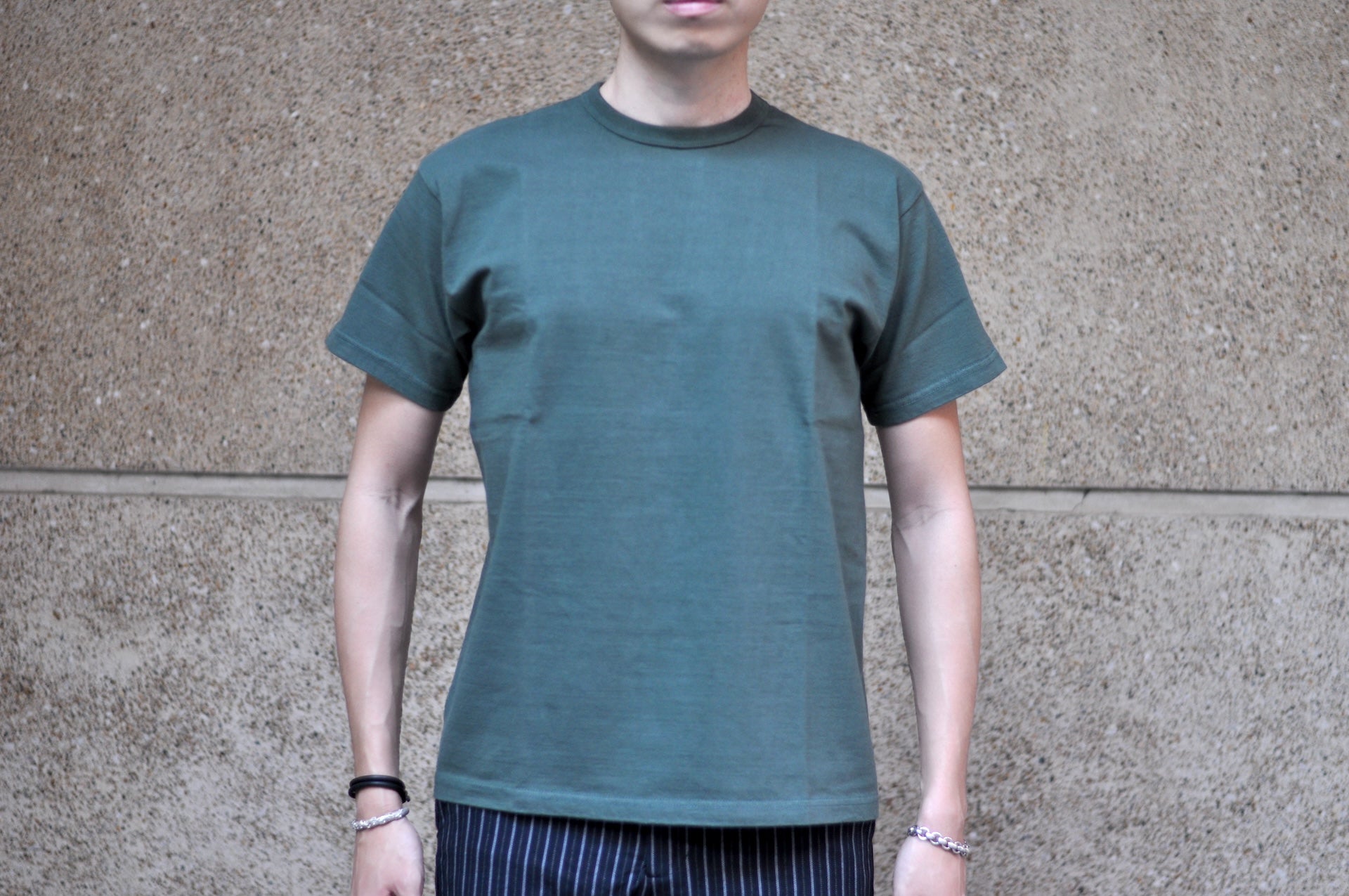 Samurai 8.5oz Loopwheeled  "Overseas-Edition" Plain Tee (Moss Green)