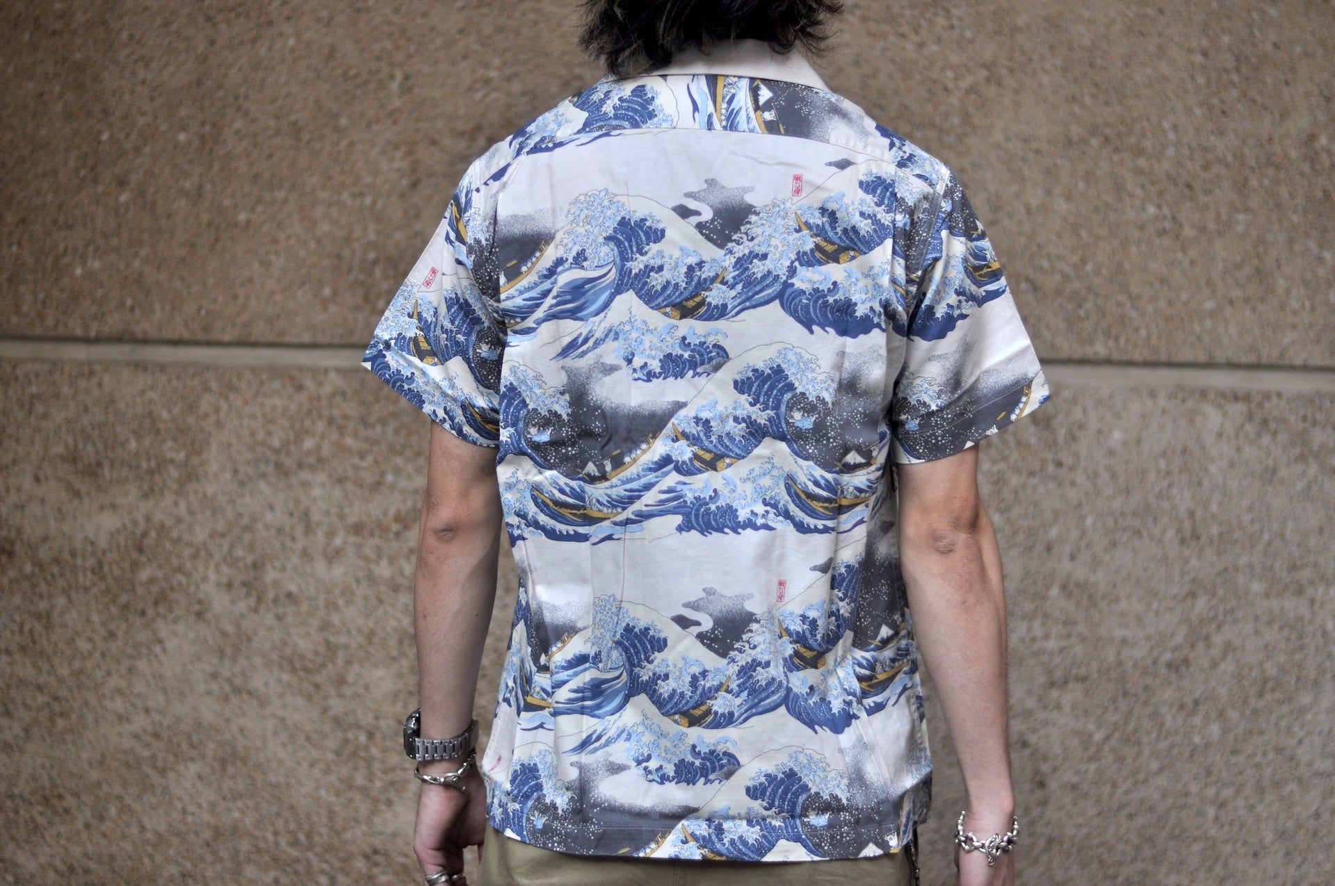 Studio D'Artisan "The Great Wave" Aloha S/S Shirt (Ivory)