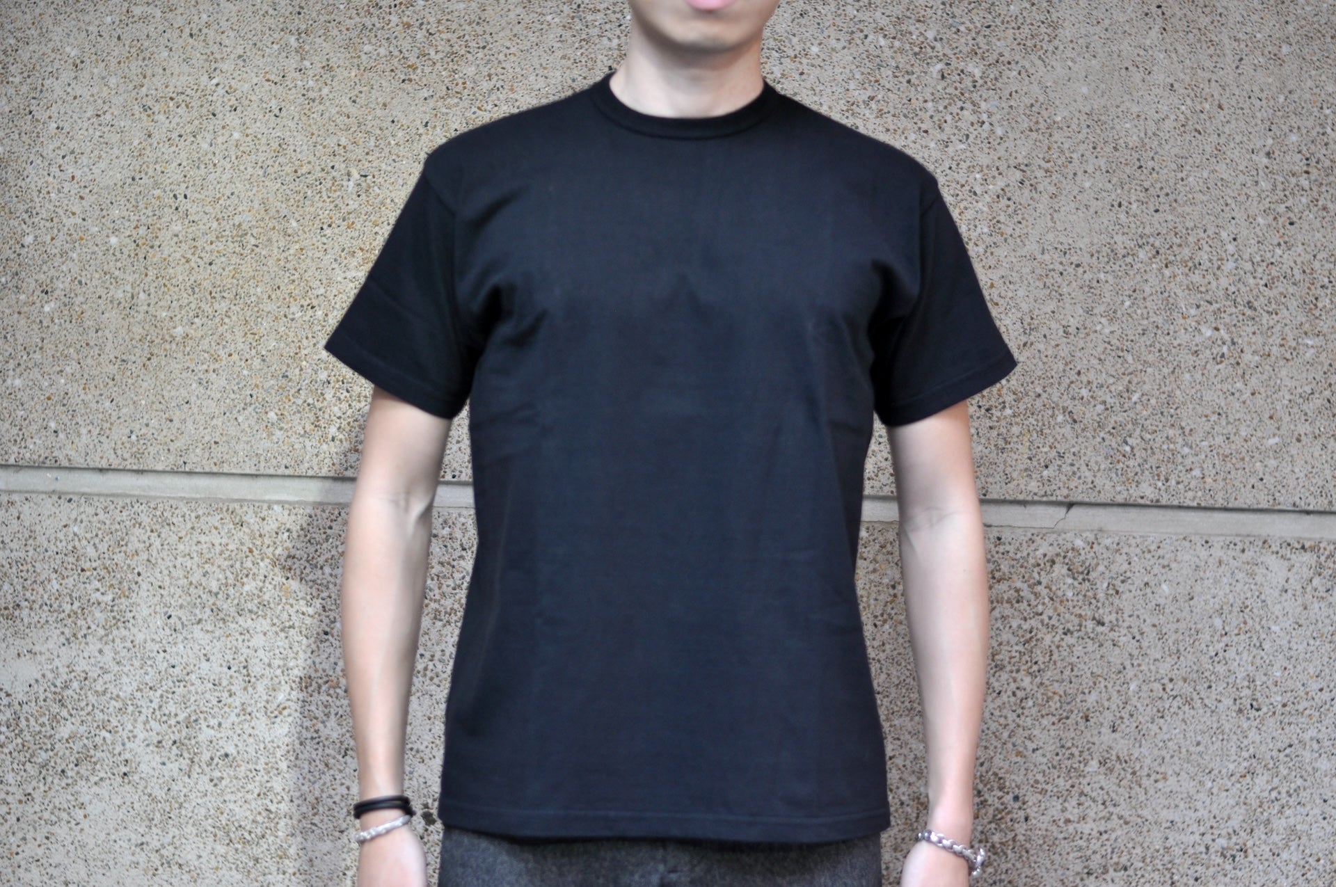 Samurai 8.5oz Loopwheeled  "Overseas-Edition" Plain Tee (Black)