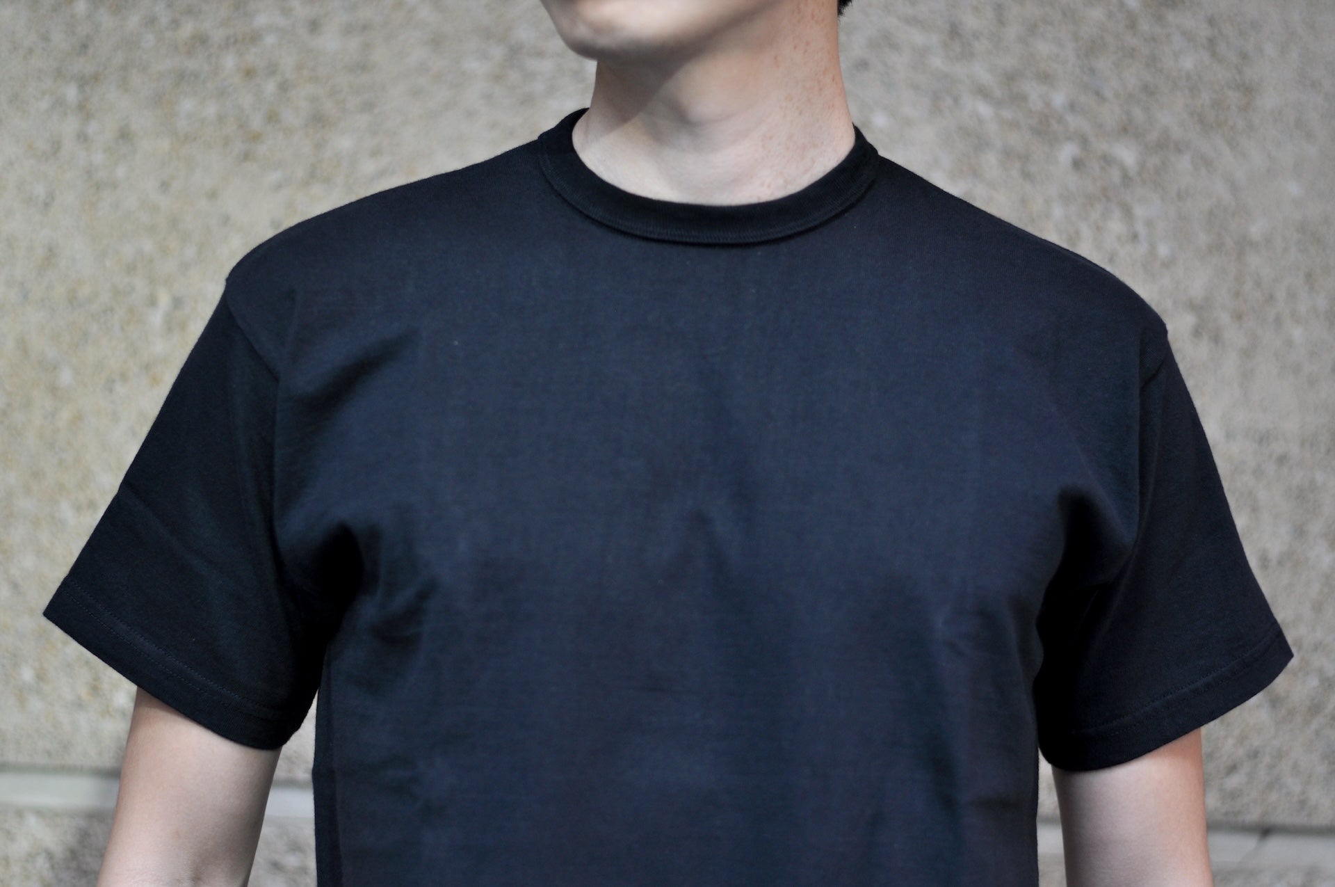 Samurai 8.5oz Loopwheeled  "Overseas-Edition" Plain Tee (Black)