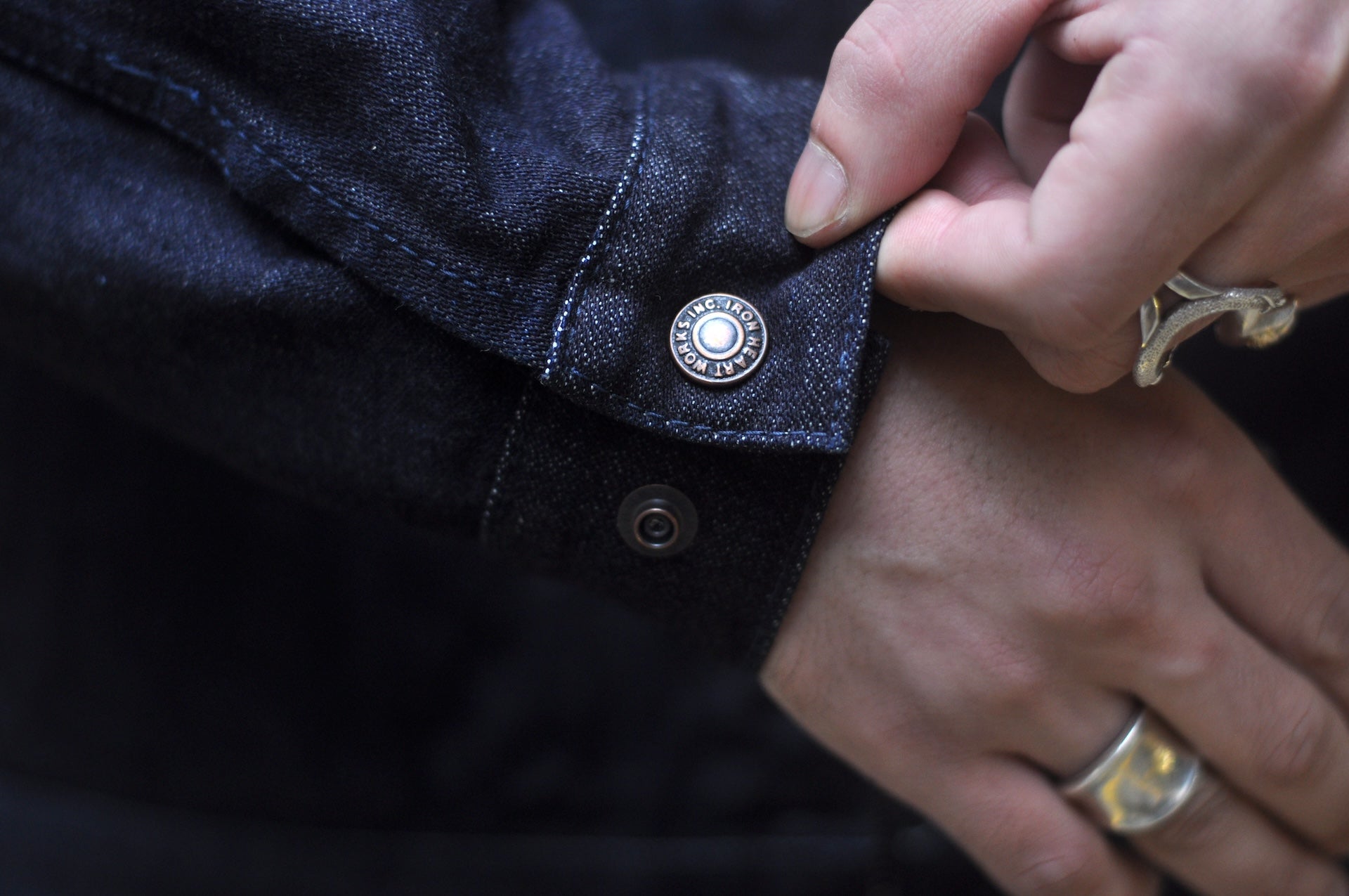 Iron Heart 14oz Selvage Broken Twill Denim Mechanic Work Jacket (Indigo)