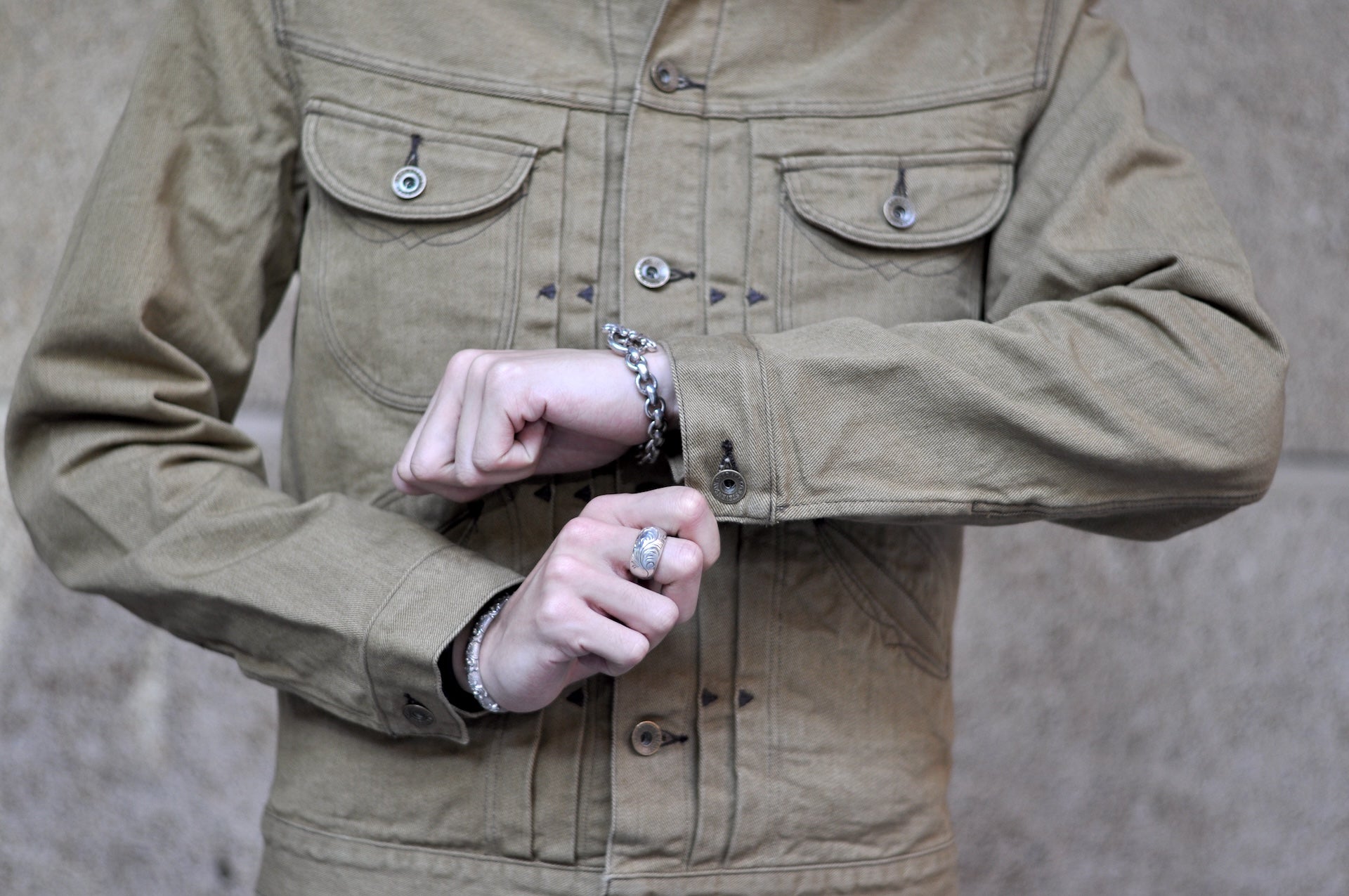 Stevenson Overall Co. "Stockman" Cowboy Jacket (Khaki Drill)