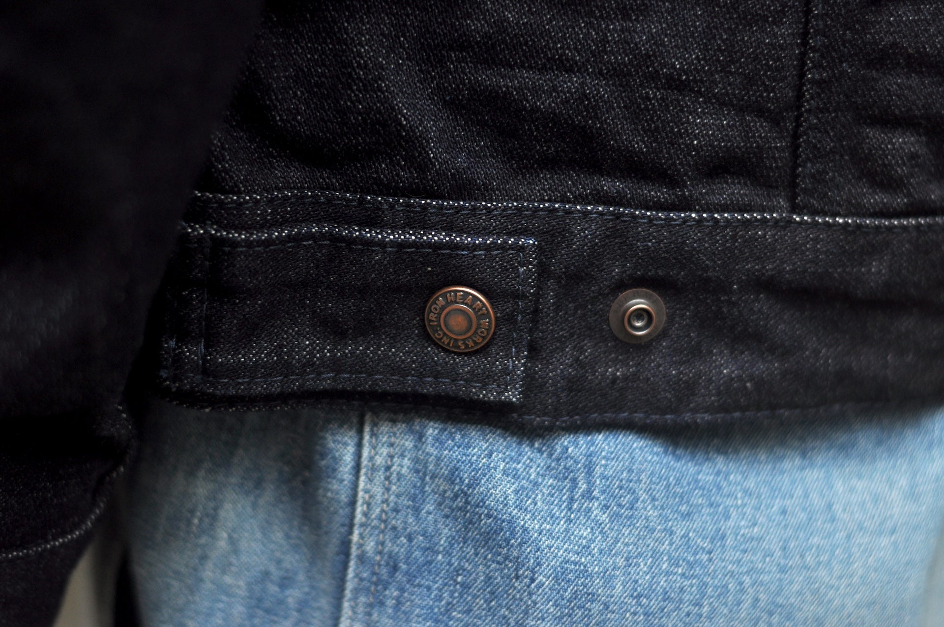 Iron Heart 14oz Selvage Broken Twill Denim Mechanic Work Jacket (Indigo)
