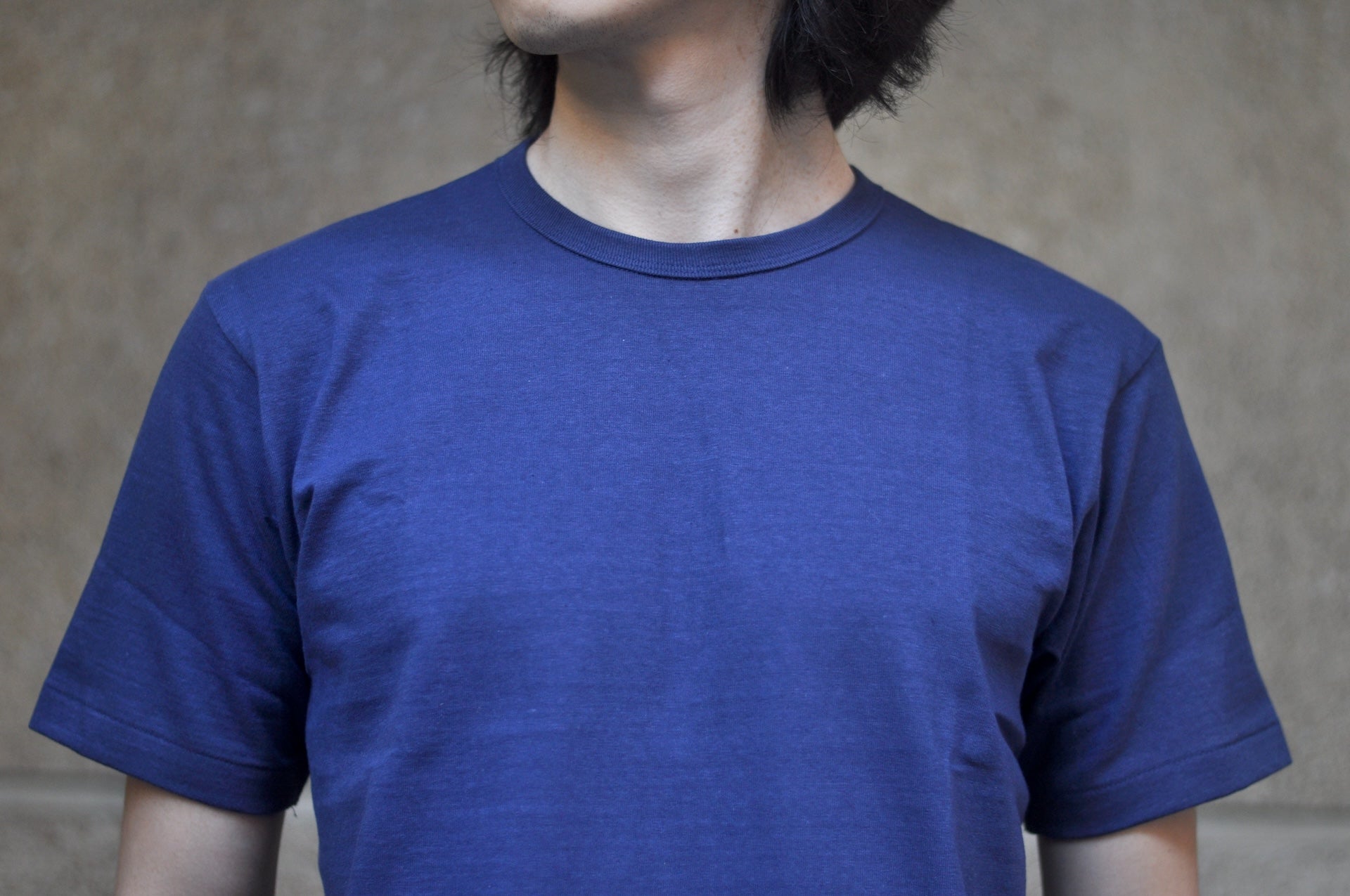 Denime X Warehouse Co. Lot.272 7oz “New Standard” Loopwheeled Plain Tee (Navy)