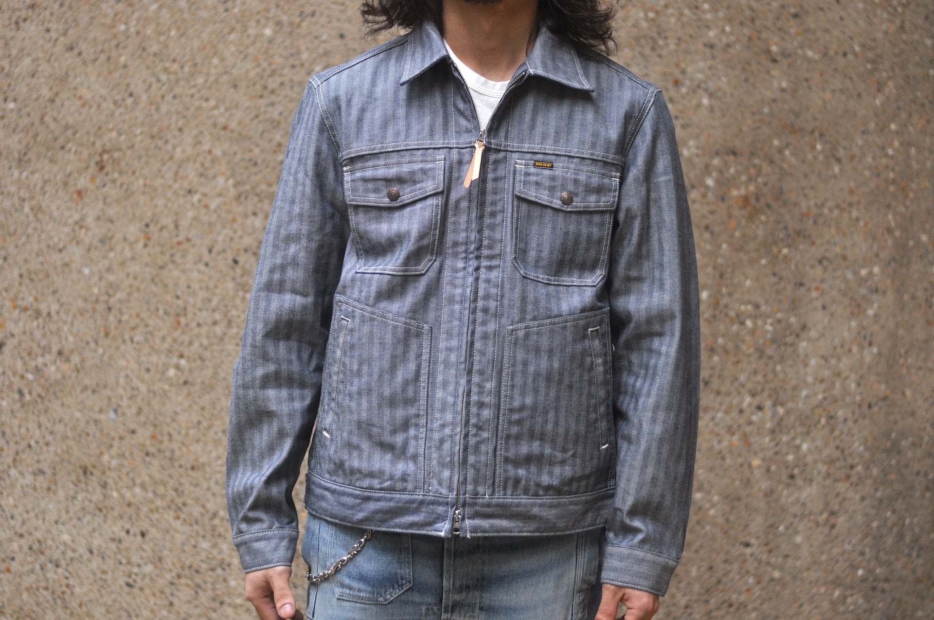 Iron Heart 10.5oz HBT Mechanic Work Jacket (Indigo)