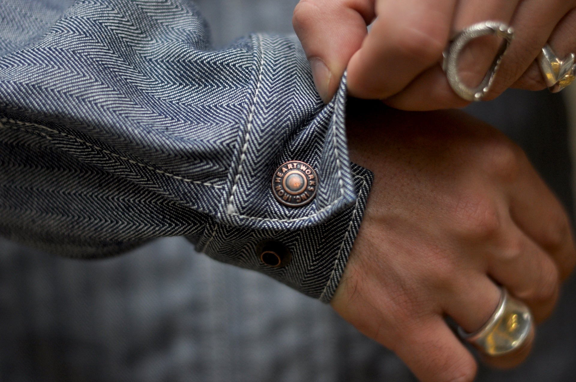 Iron Heart 10.5oz HBT Mechanic Work Jacket (Indigo)