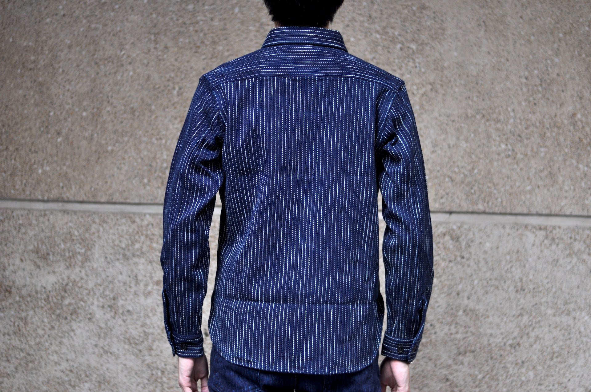 Studio D'Artisan 13oz Indigo Dyed "Rain Kakuri Sashiko" Workshirt