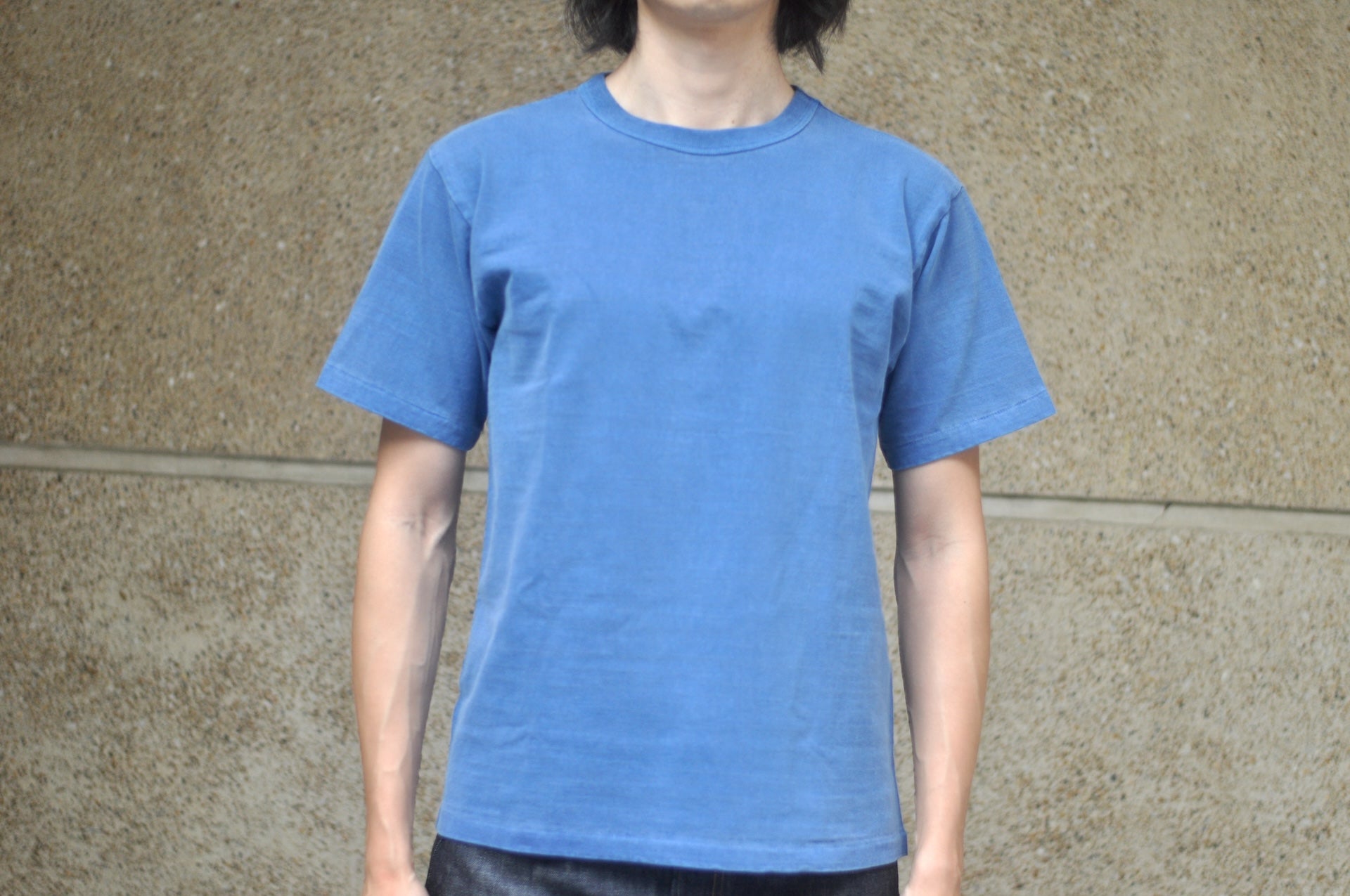 Dubble Works 7.7oz "Fallen Cotton" Loopwheeled Pigment-Dyed Tee (Light Indigo)