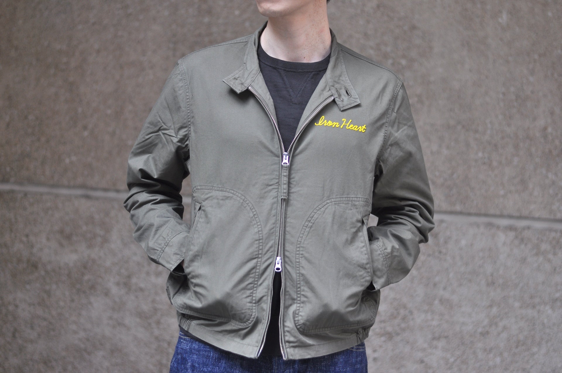 Iron Heart “All-Season” Cotton Serge Drizzler Jacket (OD Green)